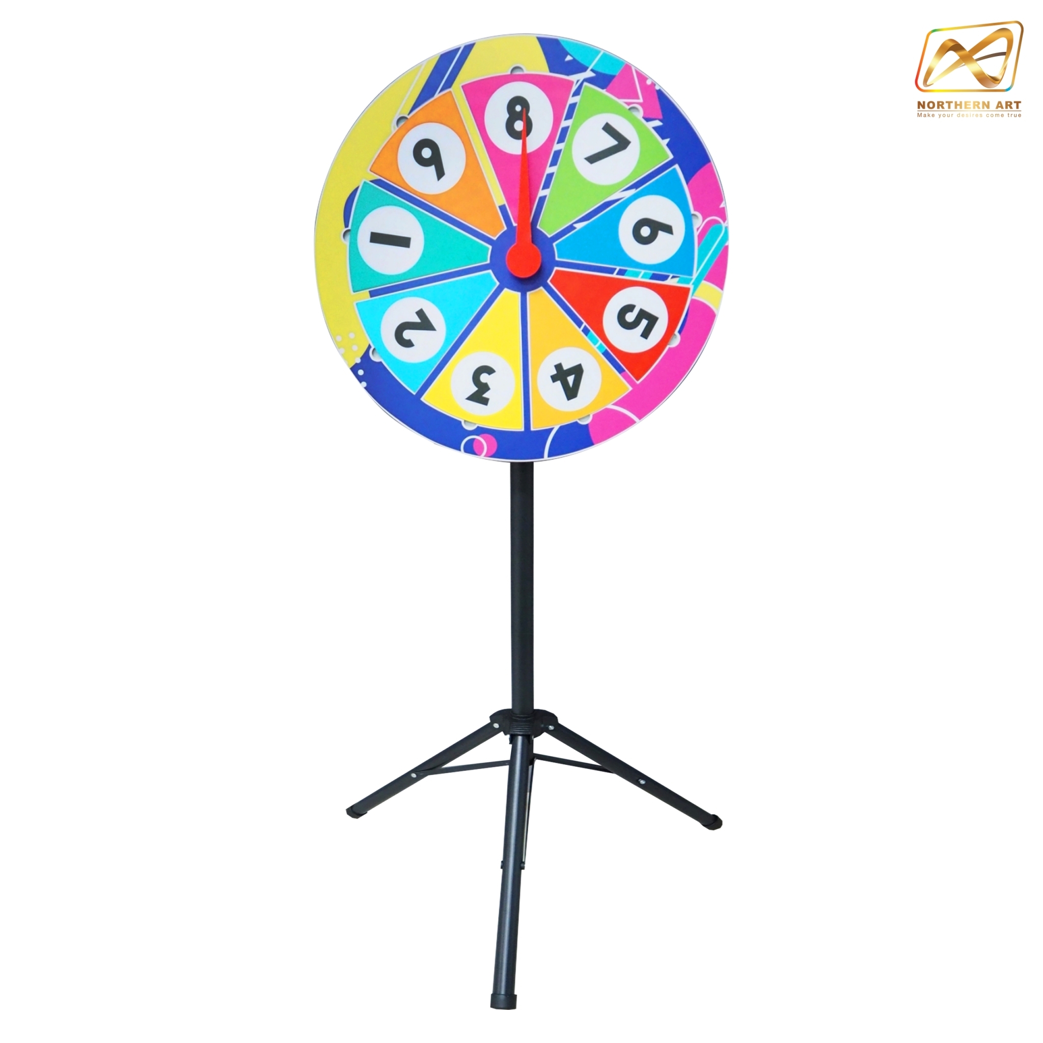 เกมส์วงล้อแม่เหล็ก 3 ขา พร้อมแผ่นสามเหลี่ยม ขาปรับระดับสูง-ต่ำ 120-177 ซม. จัดเก็บง่าย เคลื่อนย้ายสะดวก