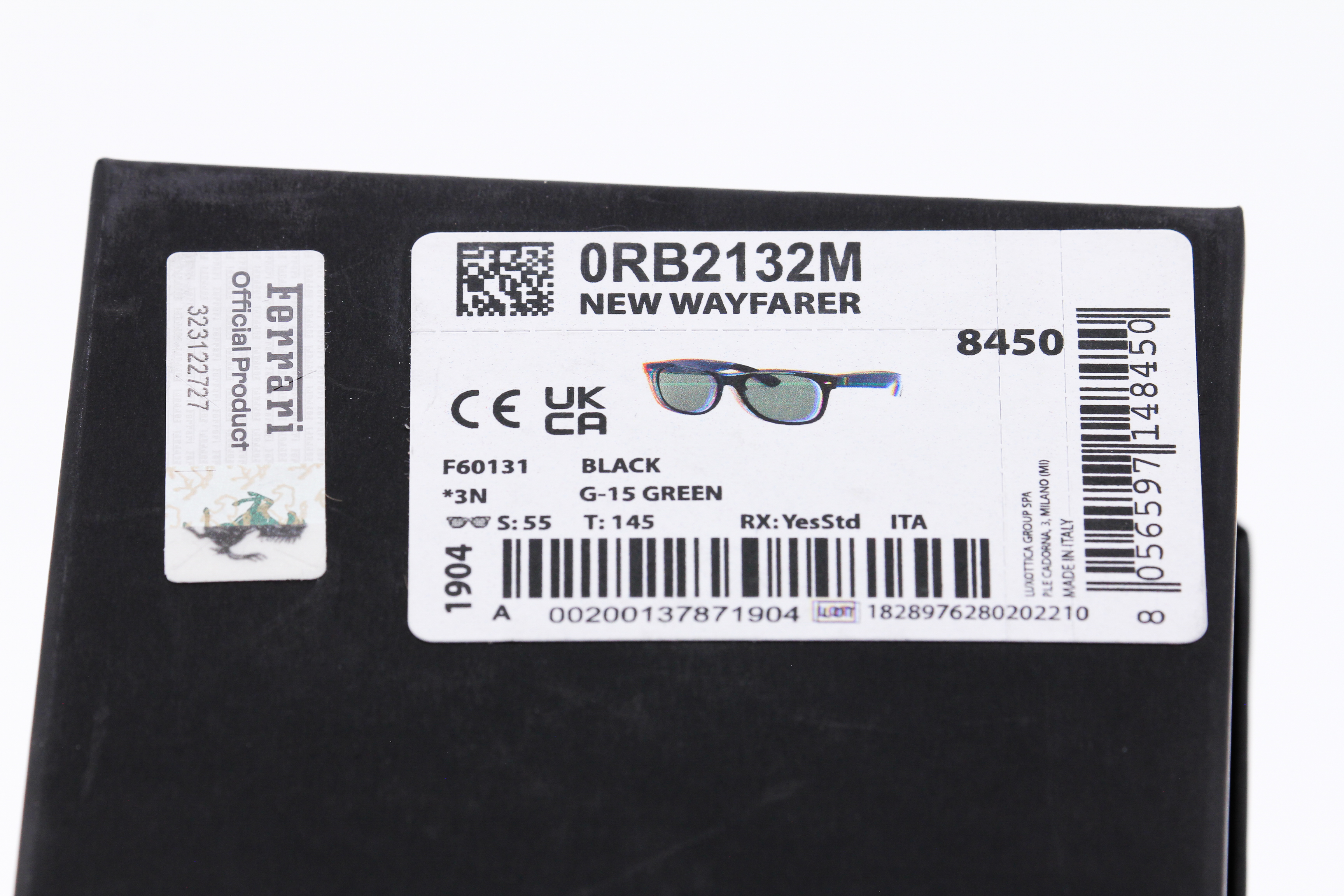 RayBan New Wayfarer Ferrari Collection RB2132M F60131