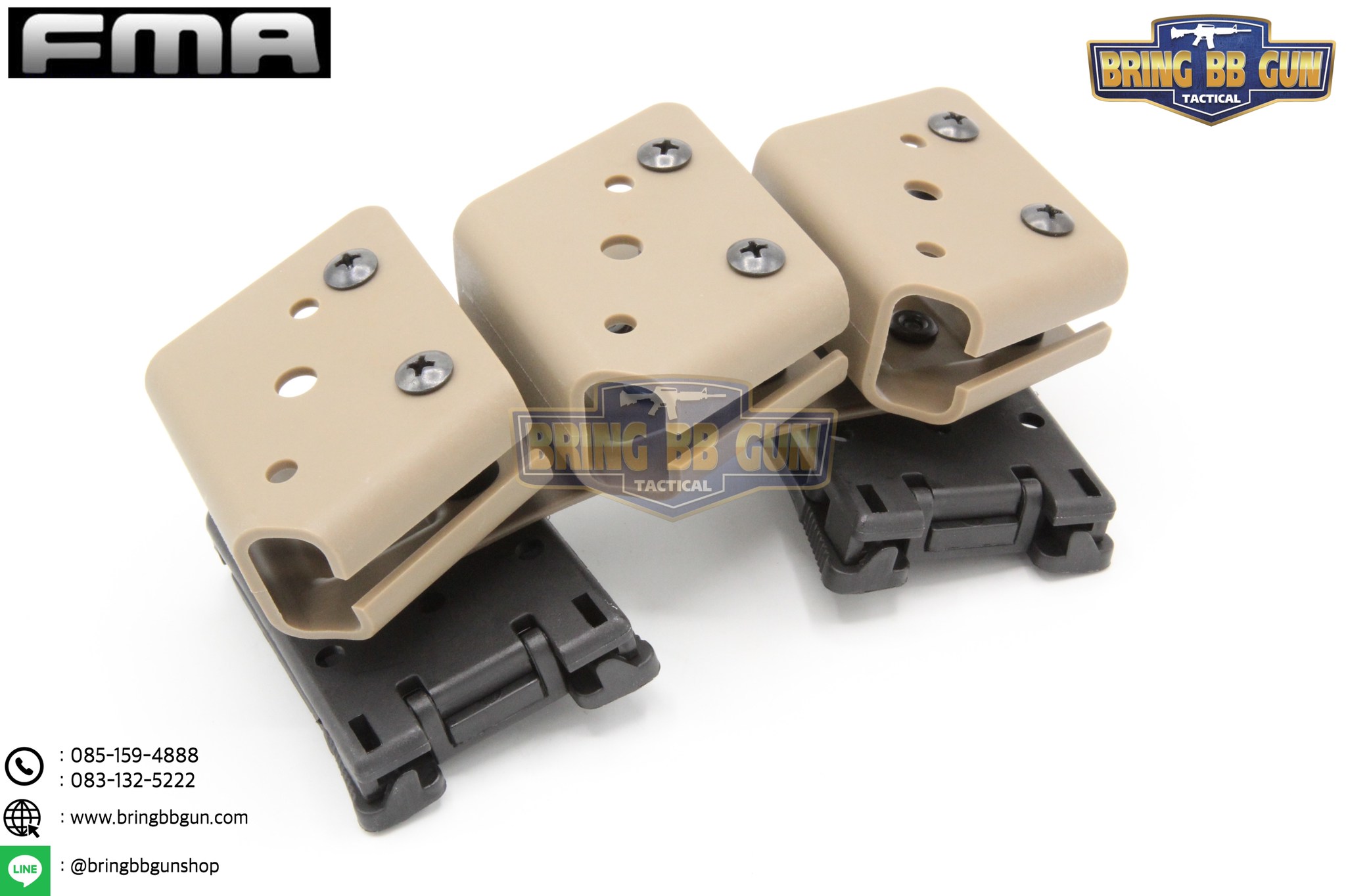 ซองแม็กกาซีนปืนสั้น 9mm.(ซองแม็กกาซีนปืนสั้นสามช่อง) (IPSC pouch for 9mm.) FMA