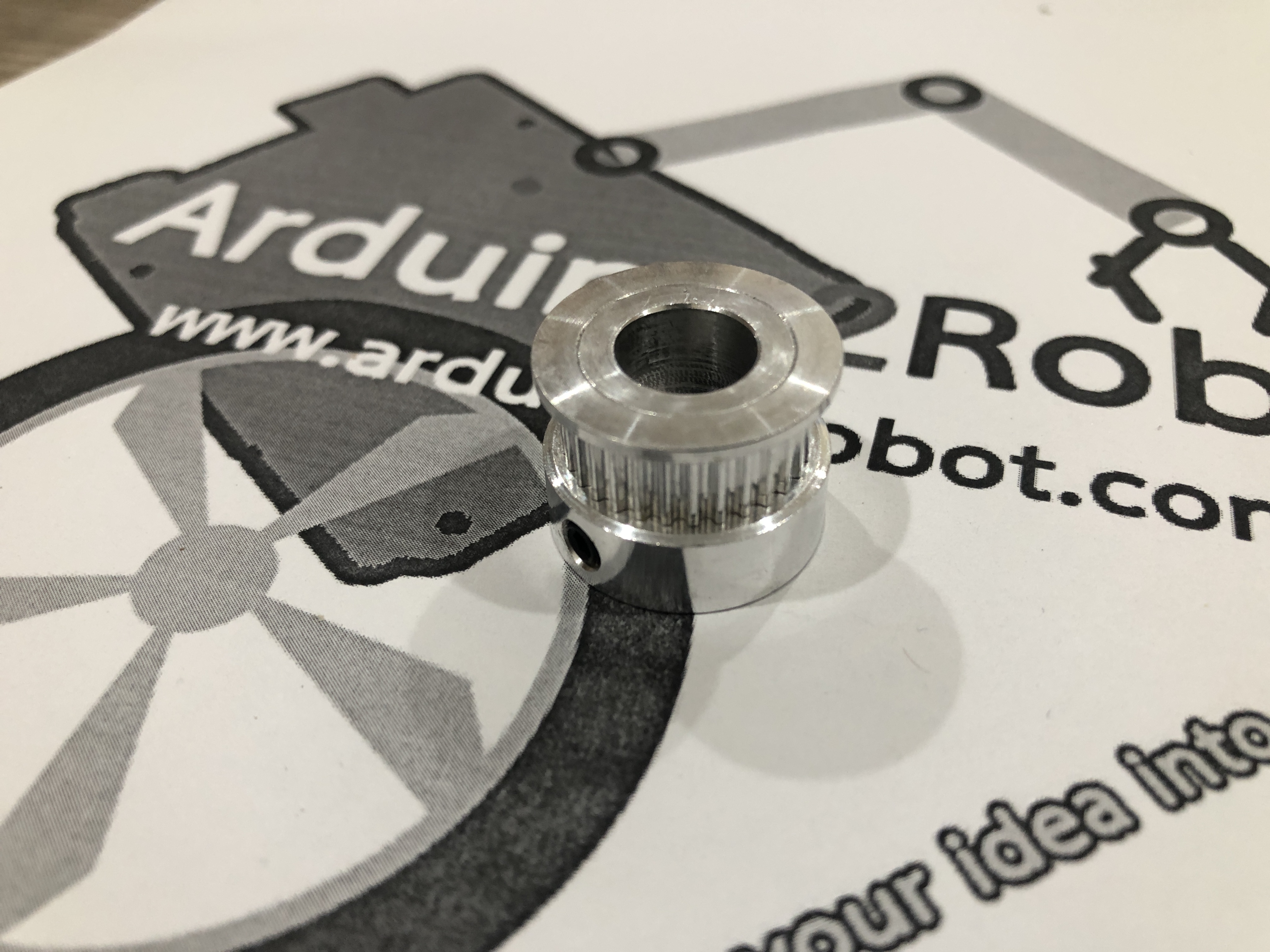 Timing Pulley 30 ฟัน สำหรับสายพานกว้าง 6mm (ใส่แกน 10mm)