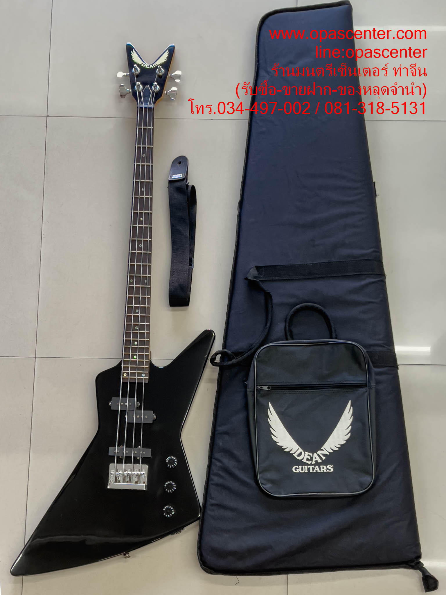 **ขายแล้ว**เบสไฟฟ้า 4 สาย ยี่ห้อ Dean Dean Z Metalman Vintage PJ Classic Black 4 String Electric Bass มือสอง สภาพดี มีกระเป๋า