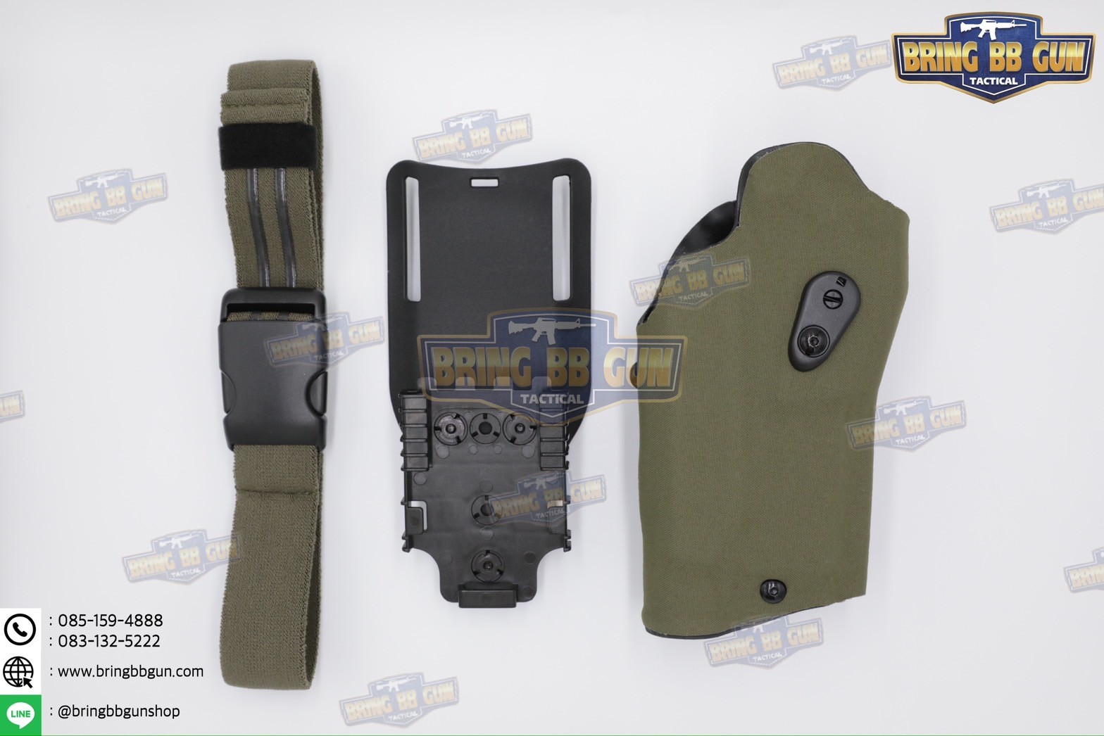 ซองปืนพกนอกปลดนิ้วโป้ง Sig Sauer P320 + ช่องไฟฉาย (ซองปืน 6354DO) (6354 DO) (P320 + X300)