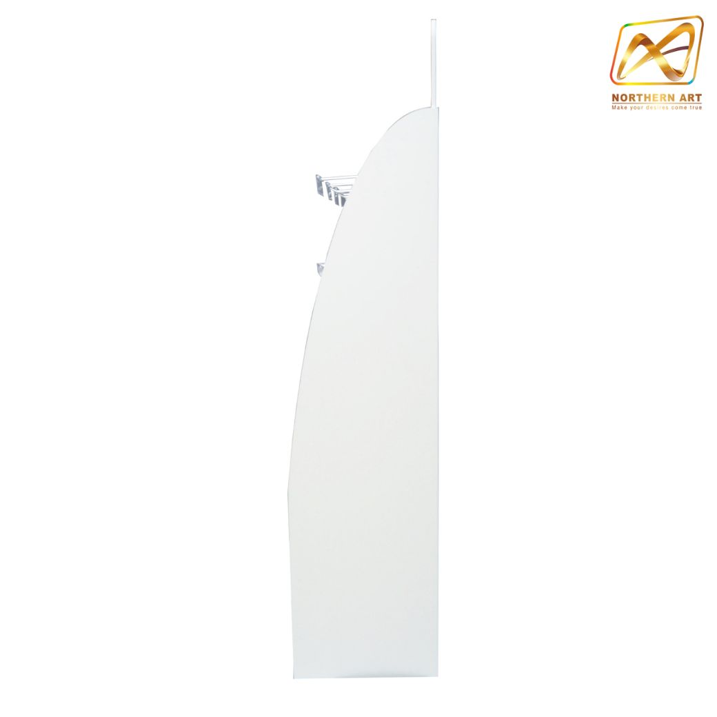 ชั้นวางสินค้าพลาสวูด รุ่น H03 ขนาด (W)55 x (D)30 x (H)150 ซม. พลาสวูดหนา 8 มม.พร้อมงานพิมพ์สติ๊กเกอร์ ( ราคาไม่รวมขอแขวนและป้ายราคา )