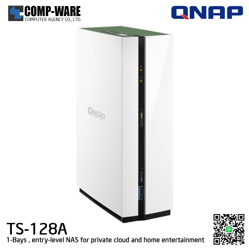 QNAP NAS (1-Bay) TS-128A (1GB DDR4 RAM) Realtek Quad-Core ,no HDD