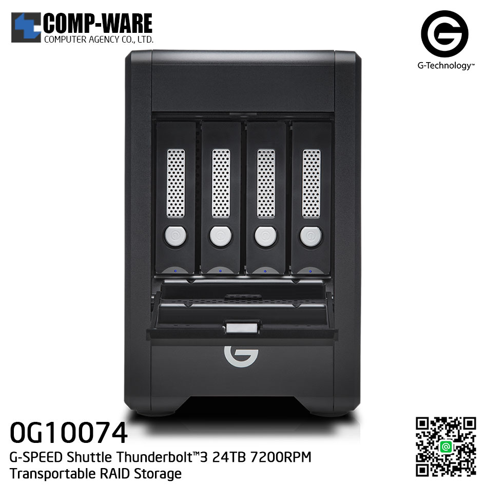 G-Technology G-SPEED Shuttle Thunderbolt™3 24TB 7200RPM Transportable RAID Storage - 0G10074