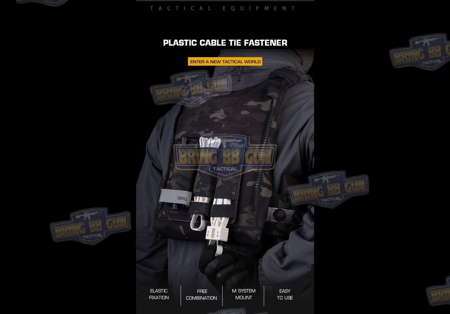 เพ้าเก็บ Cable Ties/สายTQ ติดหลังเสื้อเวส (Plastic Cable Ties Fastener)