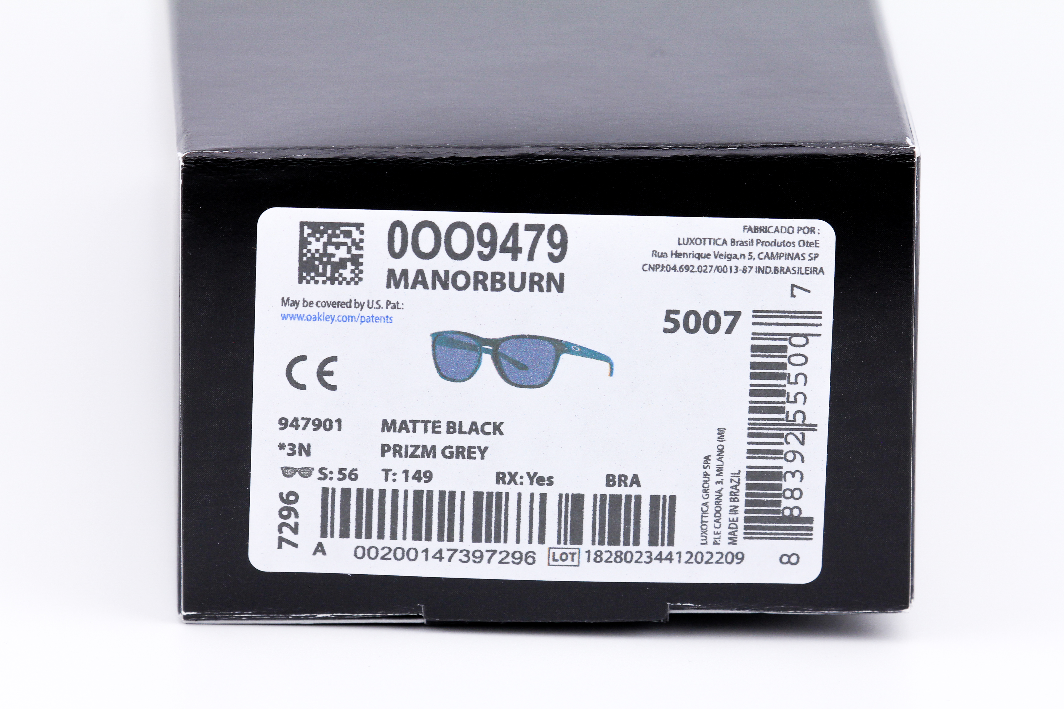 Oakley MANORBURN Matte Black/Prizm Grey SKU#OO9479-01
