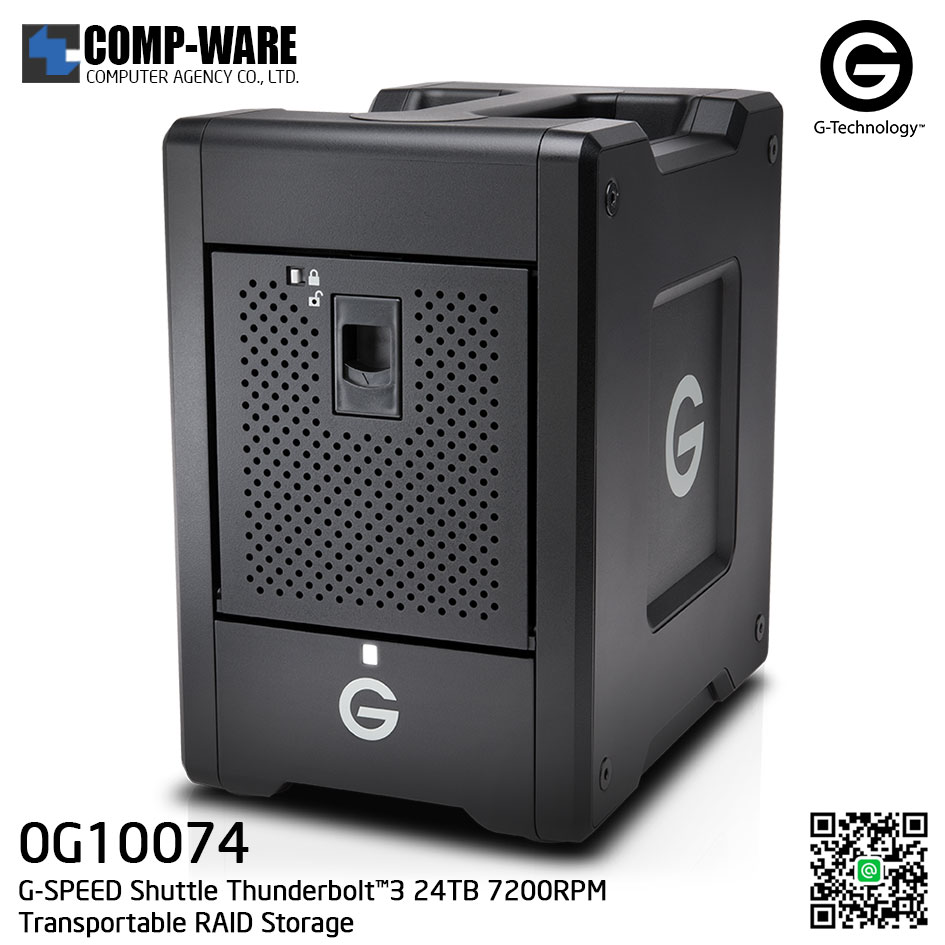 G-Technology G-SPEED Shuttle Thunderbolt™3 24TB 7200RPM Transportable RAID Storage - 0G10074
