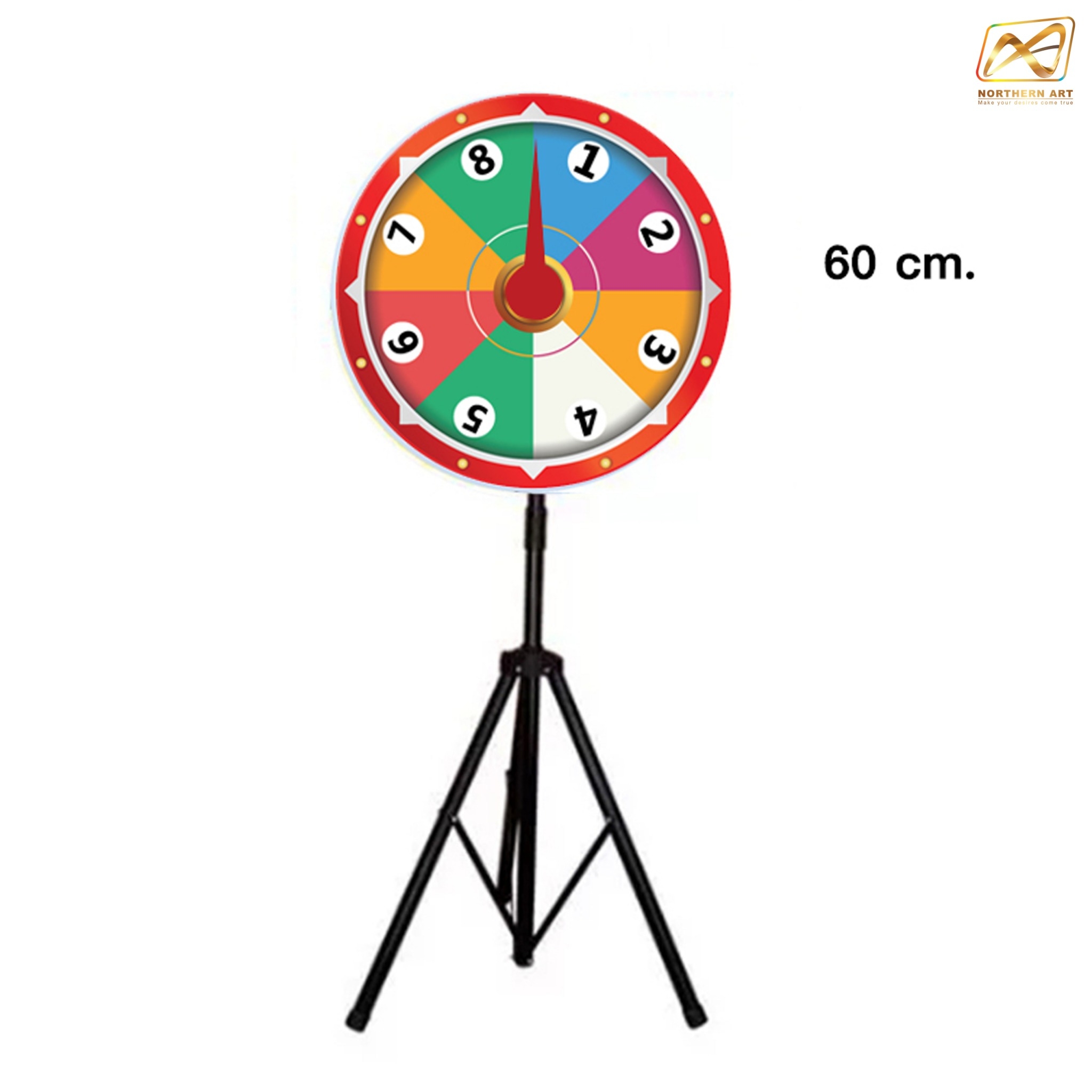 เกมส์วงล้อตั้งพื้น รุ่น 3 ขา ขนาดวงล้อ 60-100 ซม.ปรับระดับได้ 100-157 ซม. จัดเก็บง่าย เคลื่อนย้ายสะดวก