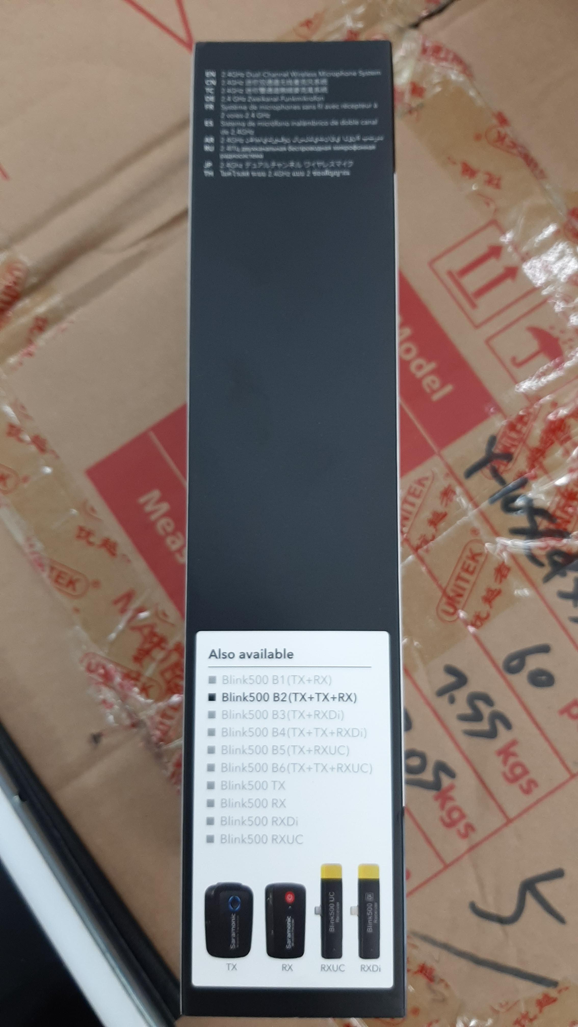 ไมค์ไร้สาย Saramonic blink 500 set b2 ไมค์ ไวร์เลส สำหรับงานวีดีโอมืออาชีพ