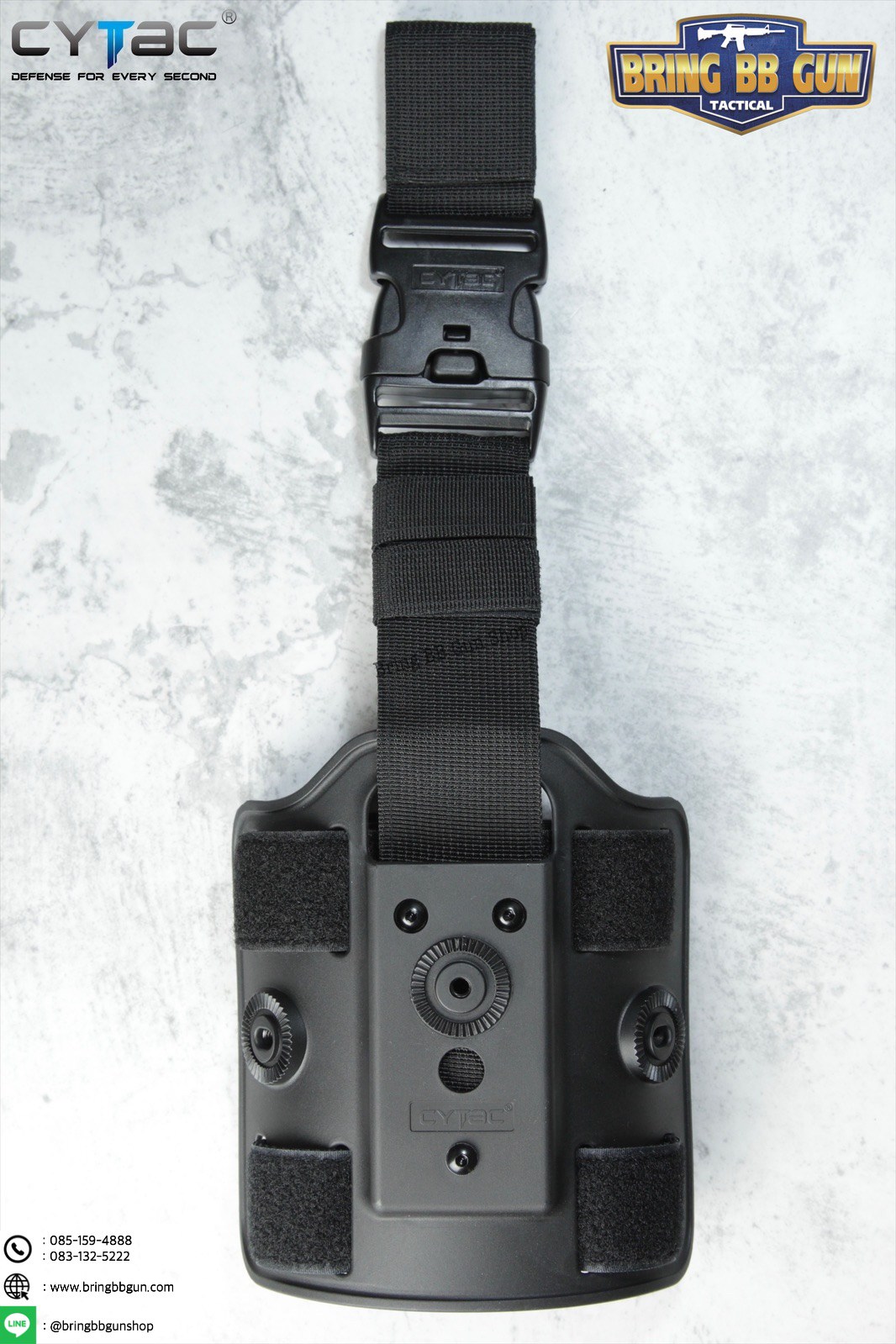 ซองปืนพกนอกปลดนิ้วชี้ Sig Sauer P365 + เพลทรัดต้นขา ยี่ห้อ Cytac (R-Defender G3 Series P365 Holster with Drop Leg Platform)