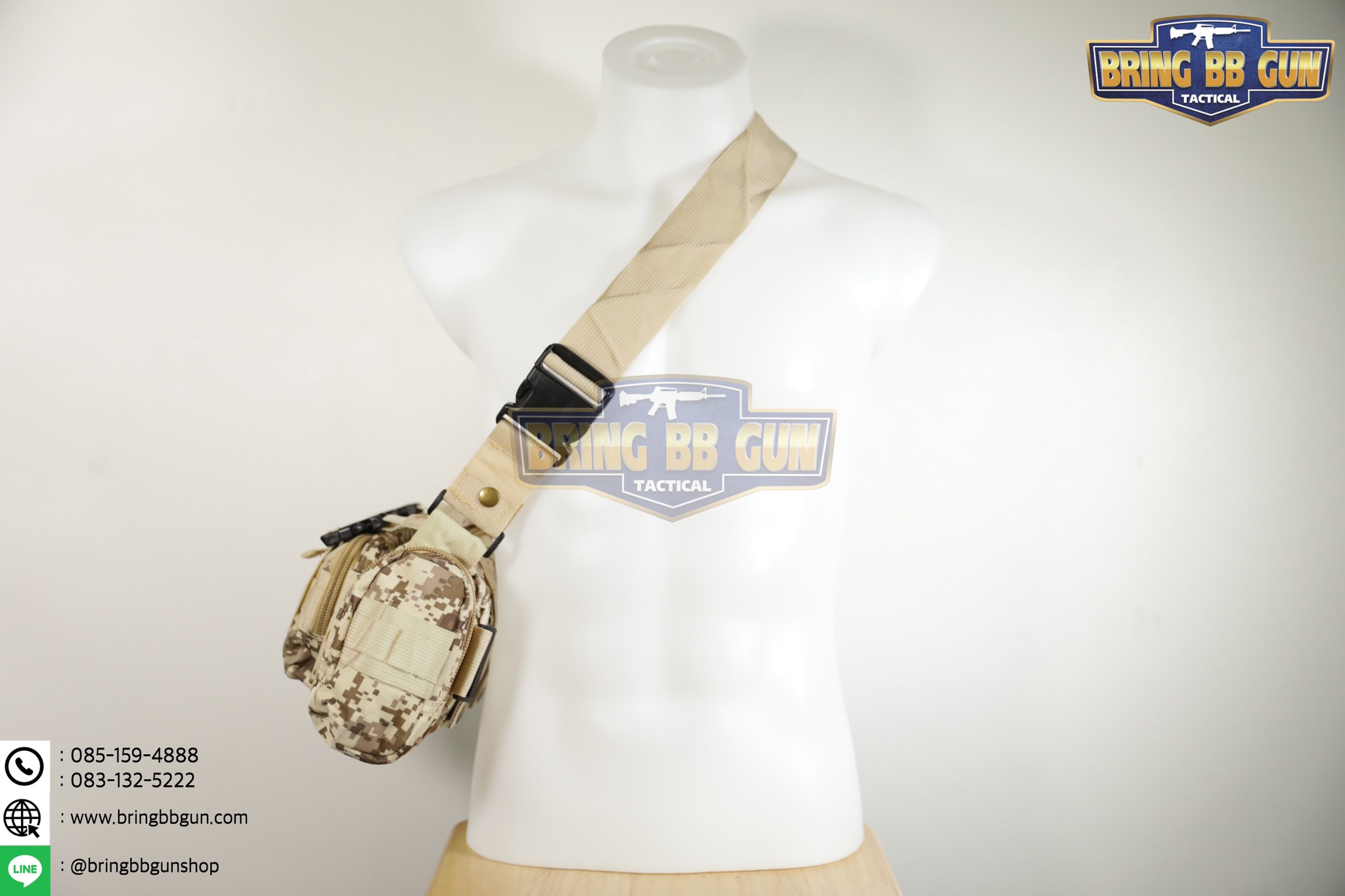 กระเป๋าสะพายข้าง+คาดเอว รุ่น กระเพาะหมูเล็ก