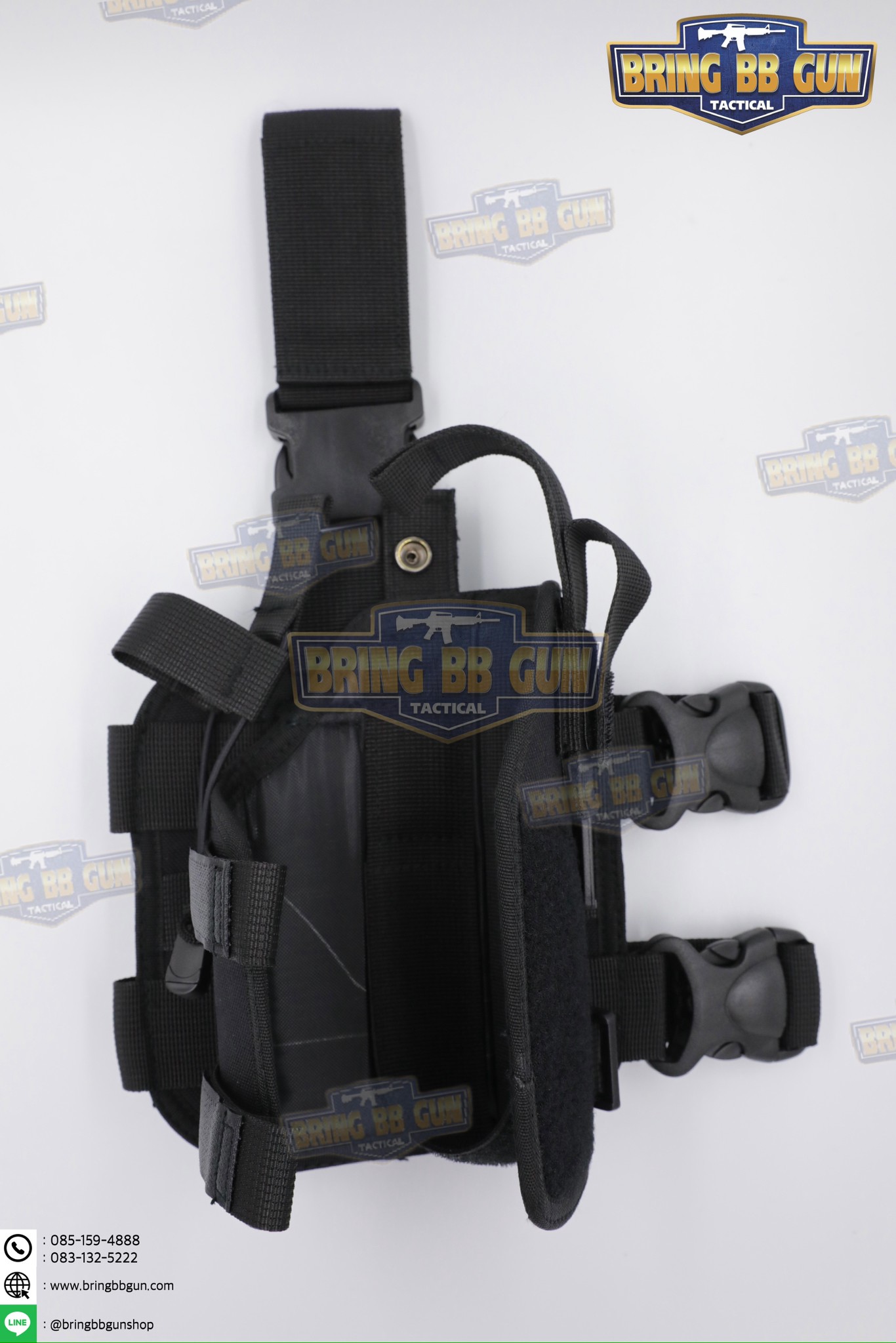 ซองปืนผ้า+เพลทรัดต้นขา ผ้า 1000D (สามารถใส่ปืนได้ทุกรุ่น) (ซองปืนรัดขา มีเพลทรองต้นขา ผ้า 1000D)