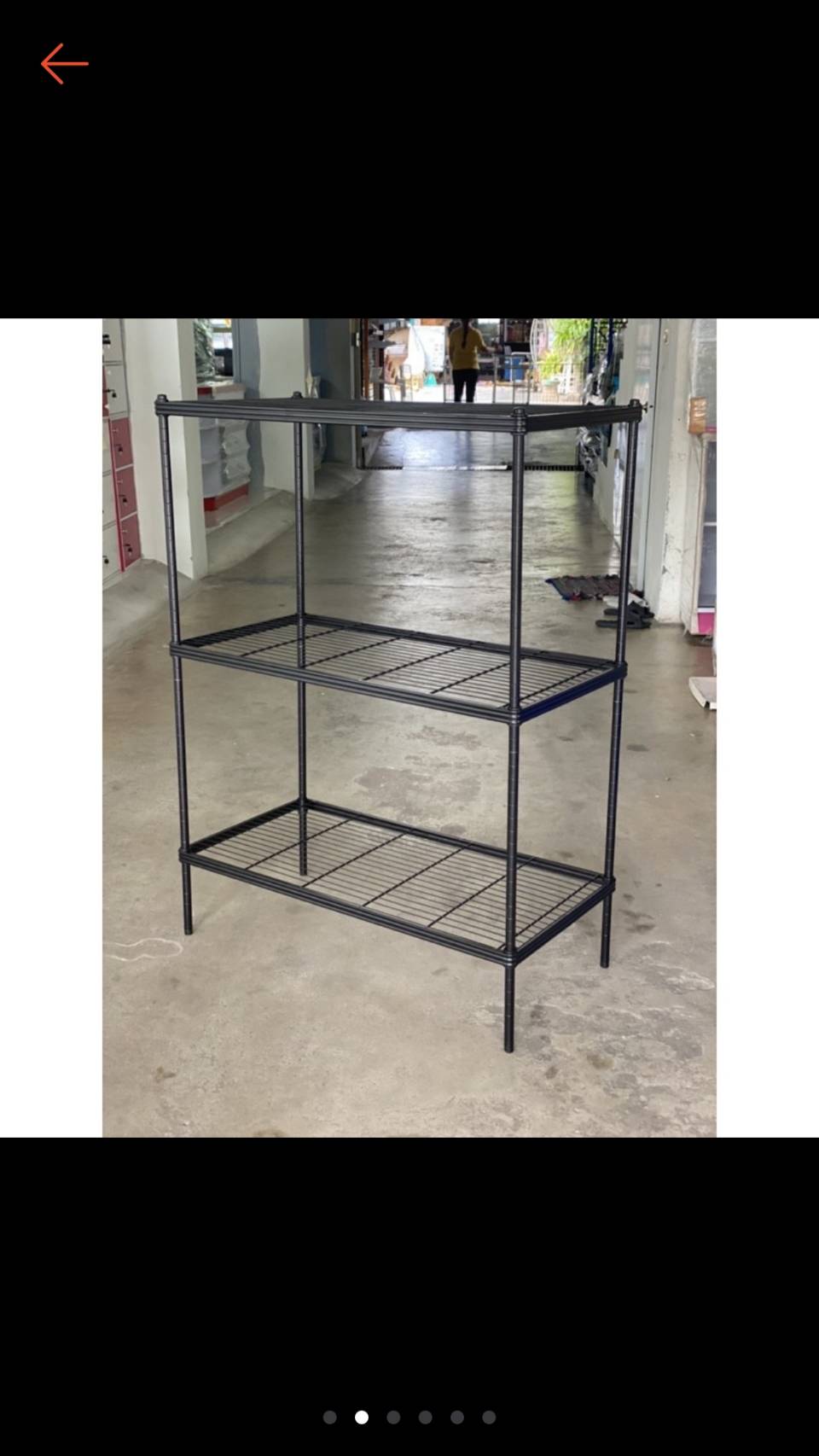 ชั้นวางสินค้า อินเด็กซ์ 3 ชั้นขนาด 90*120 สีดำ