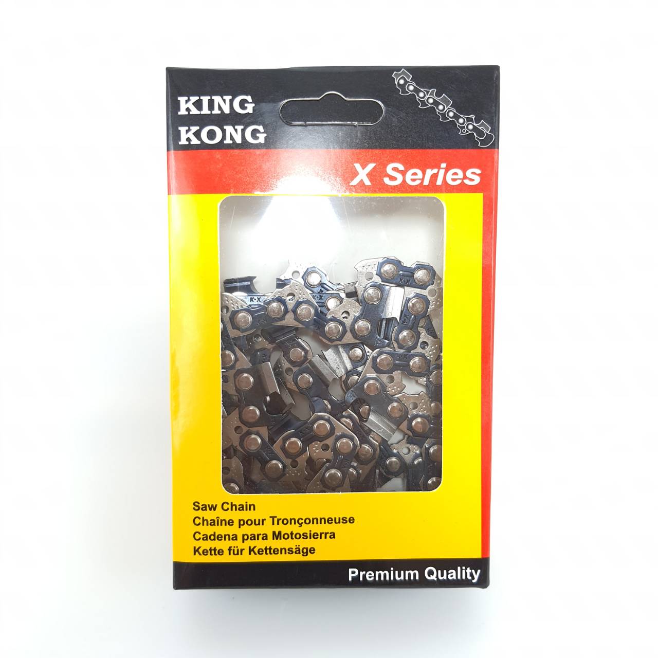 โซ่เลื่อยยนต์บาร์ 12",14" (หัวโต) 3/8 ข้อกลาง 25 ฟัน โซ่ KING KONG