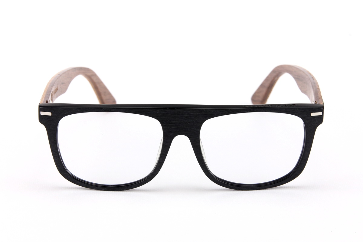 กรอบแว่นสายตาขาไม้ Weekend Duet Collection Berlin Matte Black (Light)