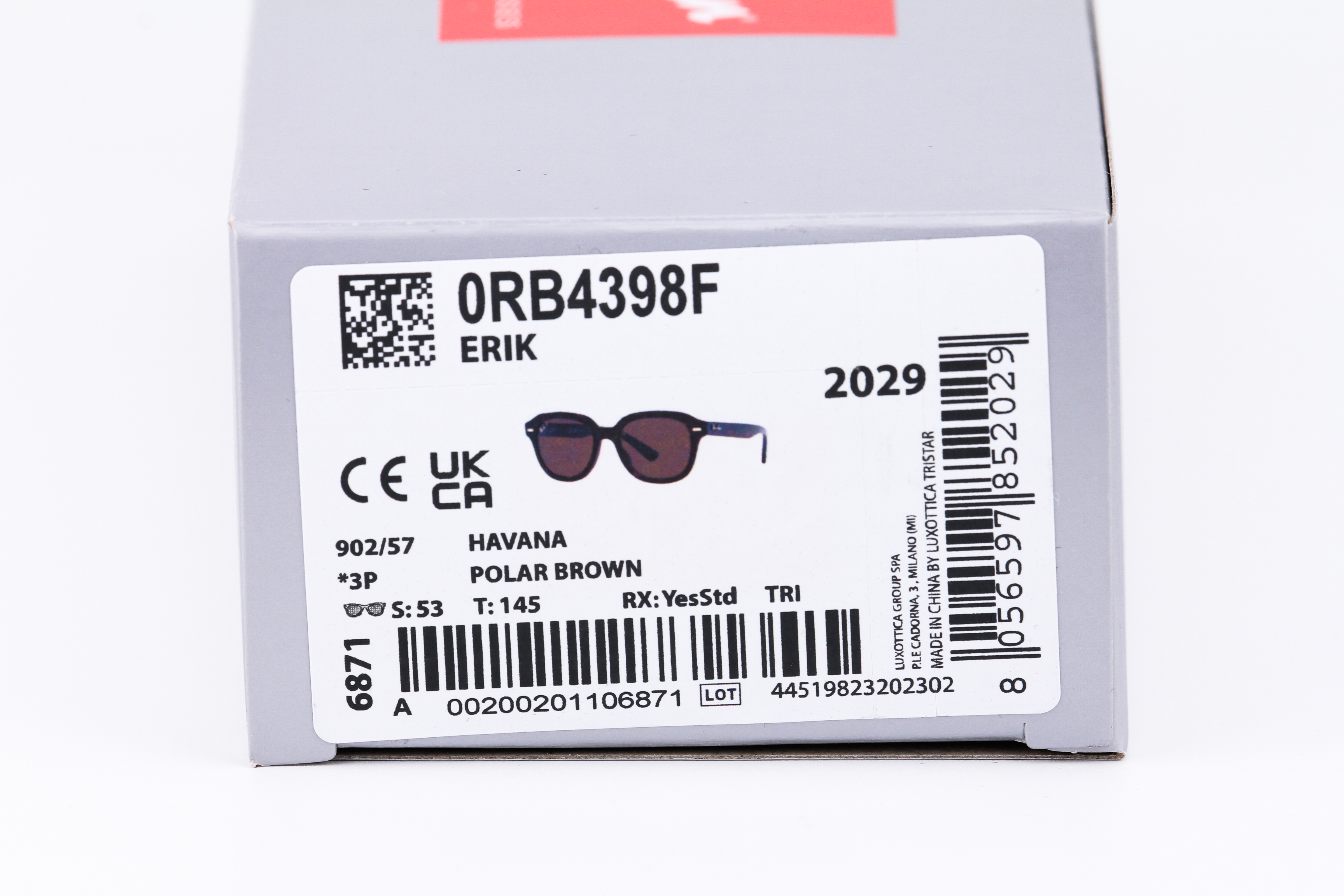 RayBan Erik RB4398F 902/57 Polarized Lens