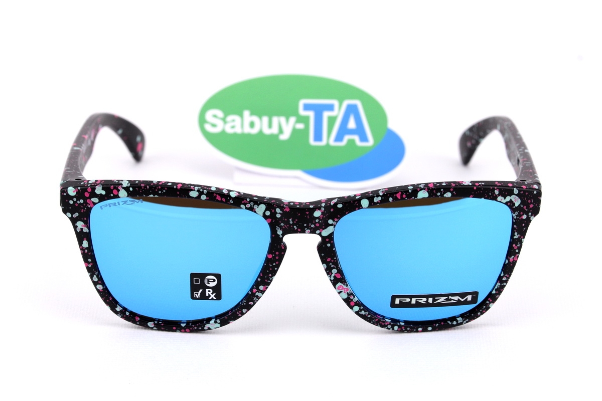 Oakley Frogskins Splatter Black/Prizm Sapphire Splatterfade Collection SKU#OO9245-80 (Asian Fit)