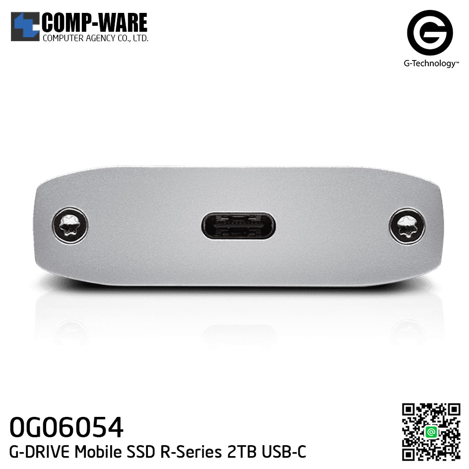 G-Technology G-DRIVE Mobile SSD R-Series 2TB USB-C USB3.1 Gen2 - 0G06054