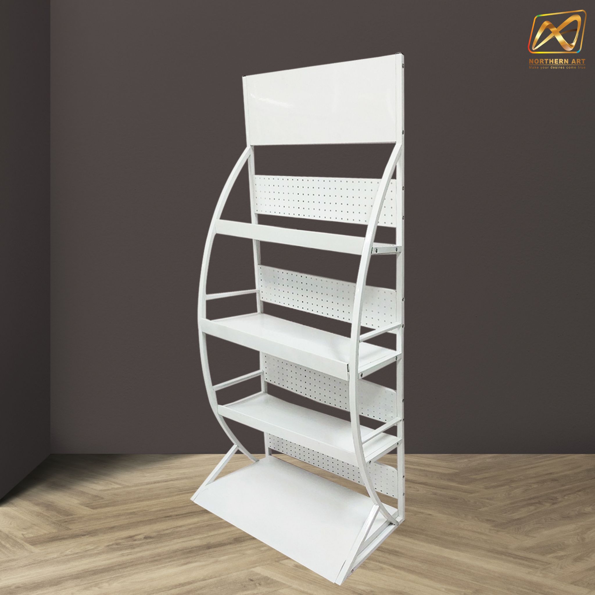 ชั้นวางสินค้าเหล็ก 4ชั้น สีขาว ขนาด(W)70 x (D)45 x (H)170 cm.(ถอดประกอบได้) แข็งแรง รับน้ำหนักได้ดี