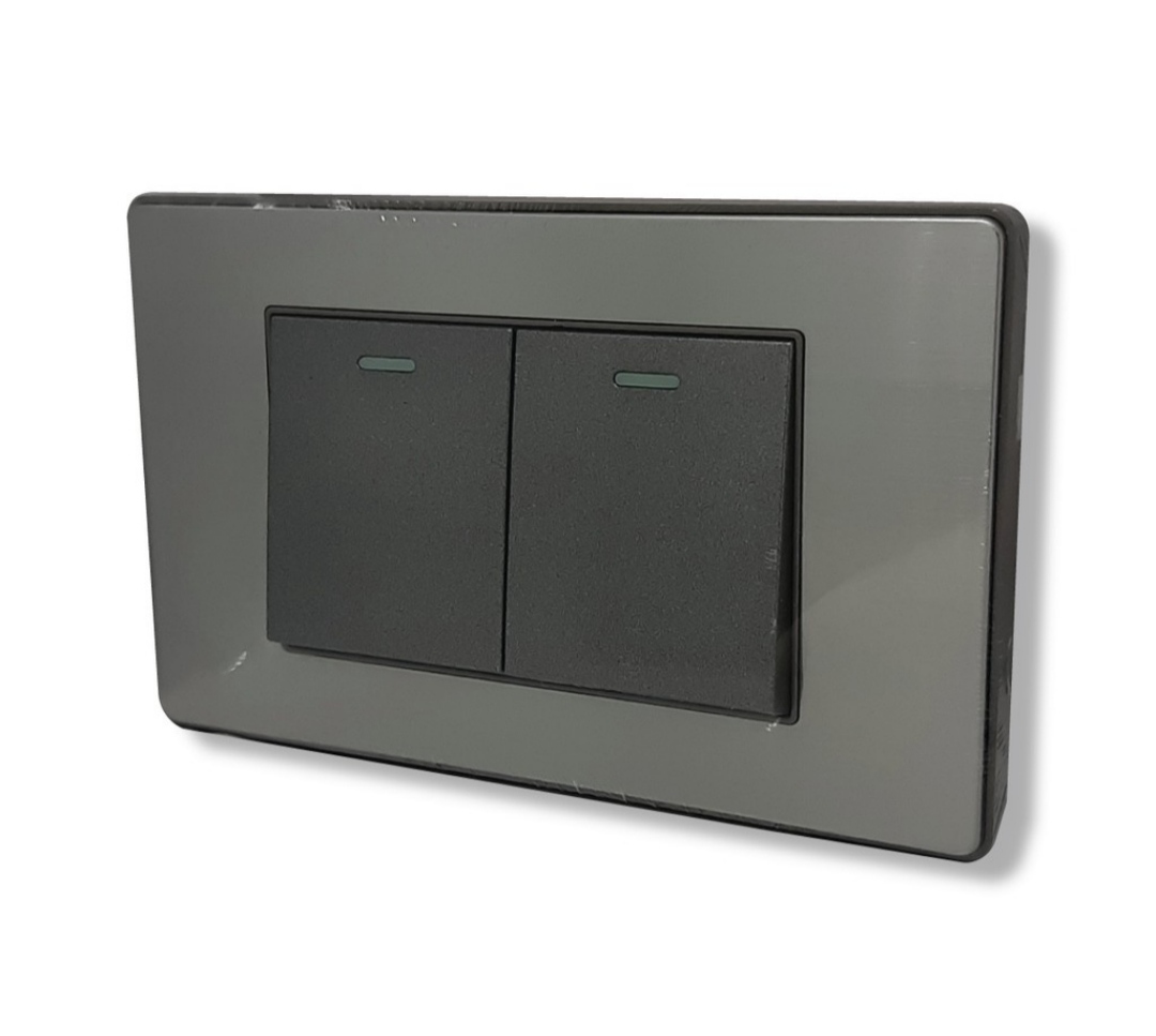 NEW!! หน้ากากกรอบสแตนเลส เต้ารับกราวคู่ ปลั๊กกราวคู่ ชุดปลั๊กไฟ ชุดสวิทซ์ Urban Series