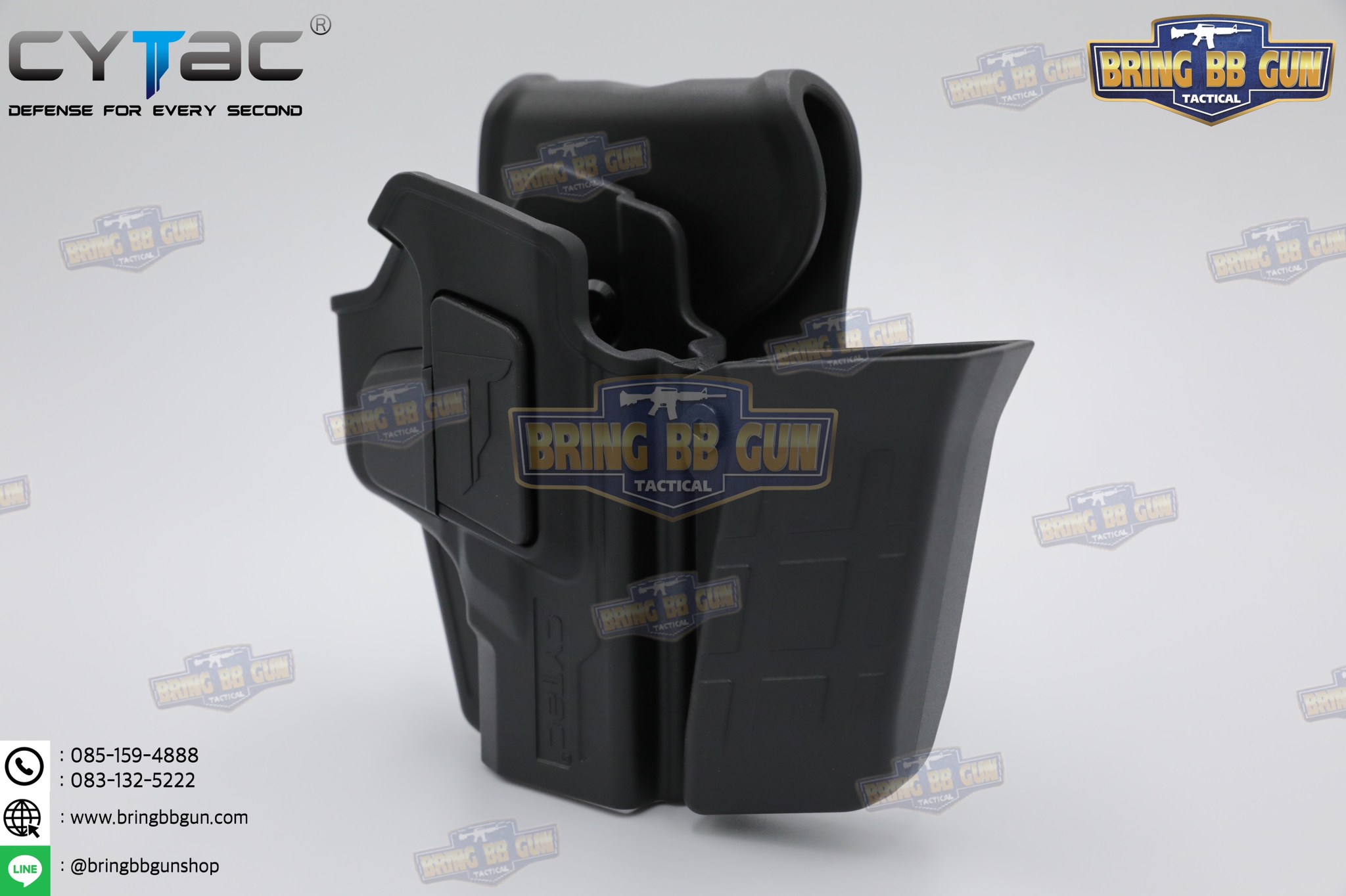 ซองปืนพกนอกปลดนิ้วชี้ + ซองแม็กกาซีน ยี่ห้อ Cytac รุ่น Glock19/Glock19X