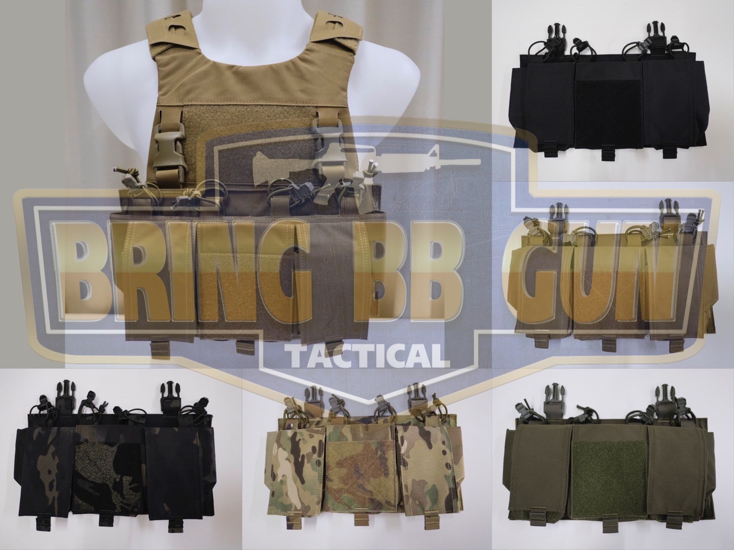 เพ้าแม็กกาซีน 5.56 แบบ4ช่อง ติดเสื้อเกราะ/เสื้อเวส (5.56 Quadruple mag plate) (Velcro Front Panel)