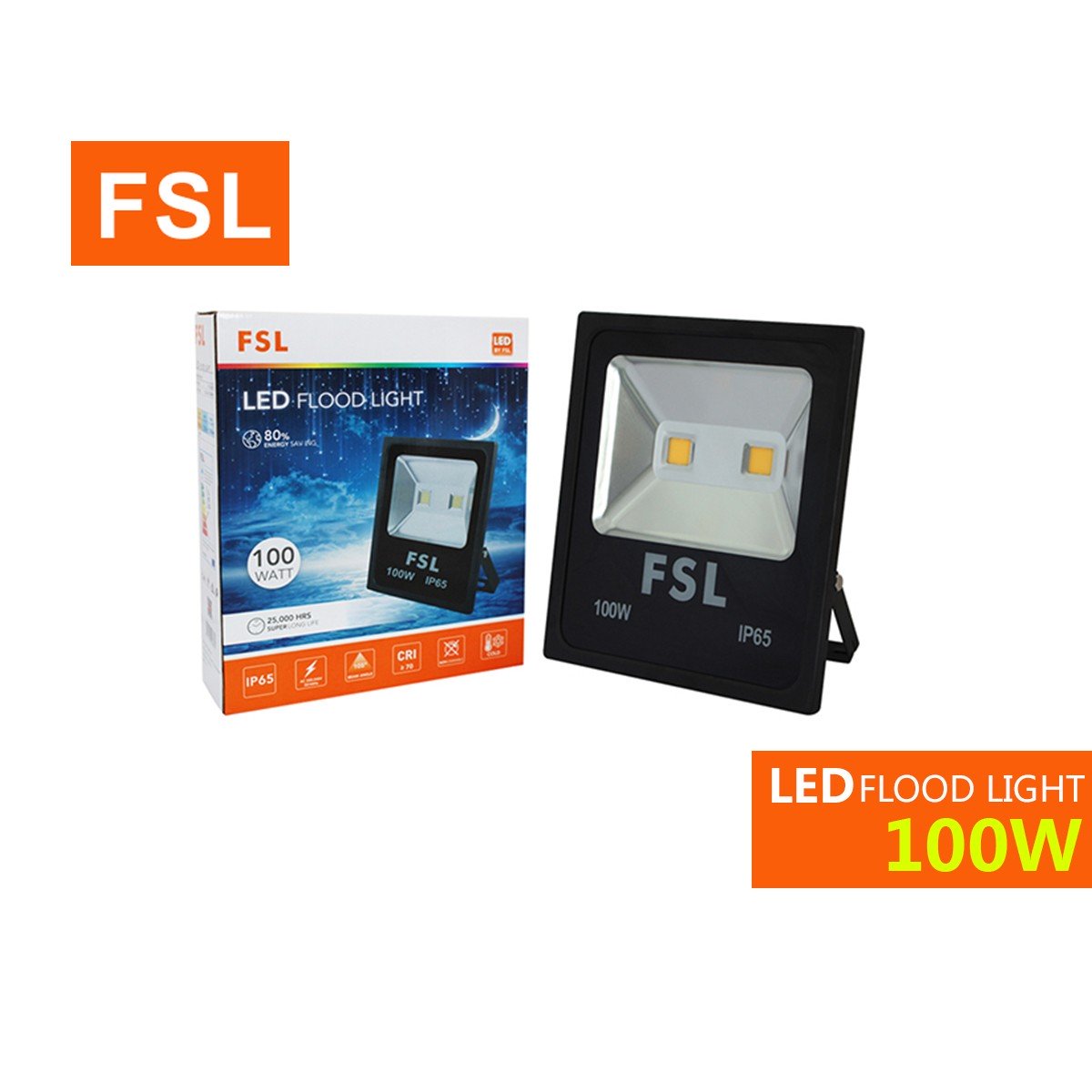 สปอร์ตไลท์ FSL-SPL-100W แสงขาวและแสงวอร์มไวท์