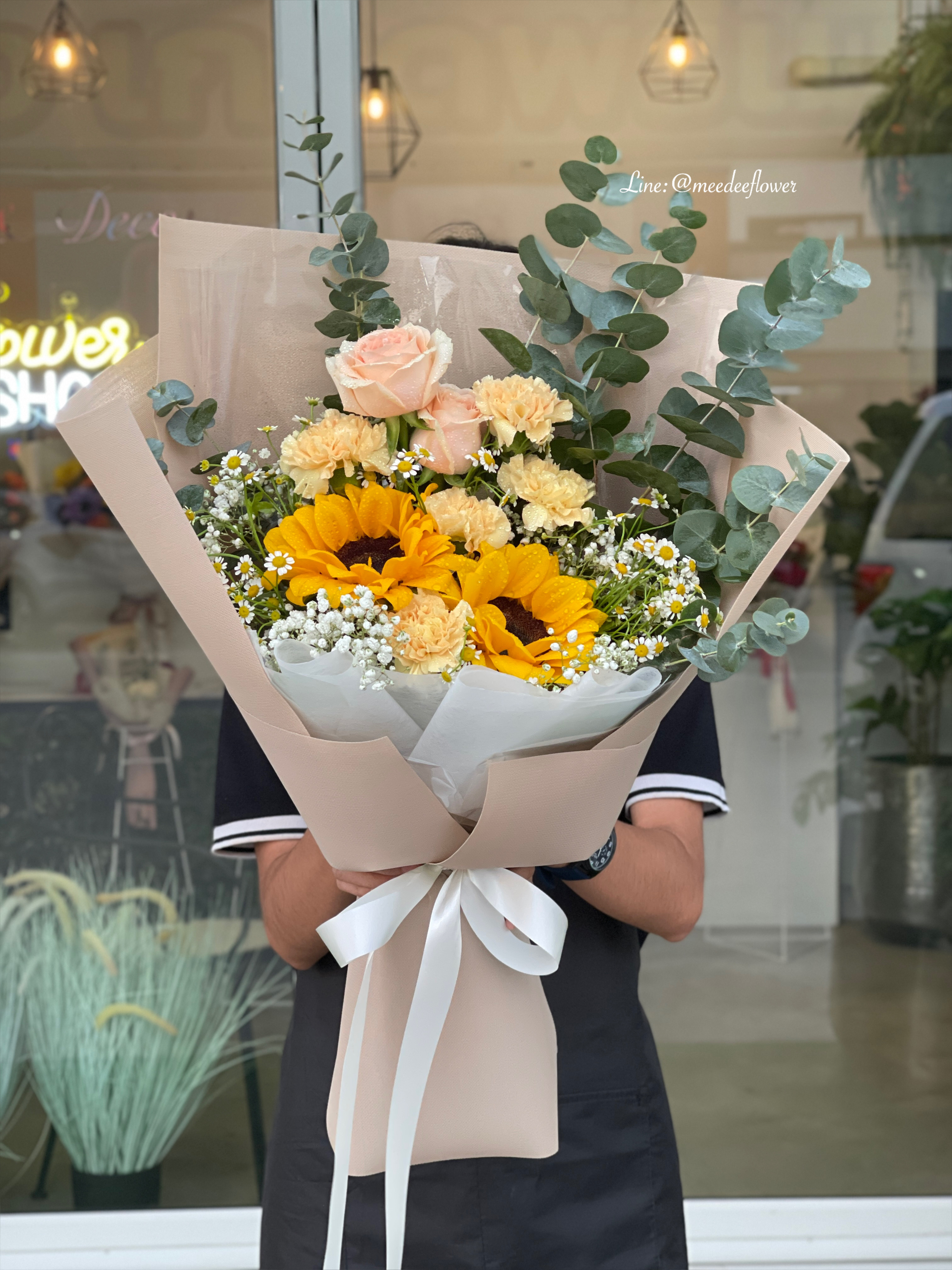 ช่อดอกทานตะวัน ช่อดอกไม้ทานตะวันสด ช่อดอกไม้สด