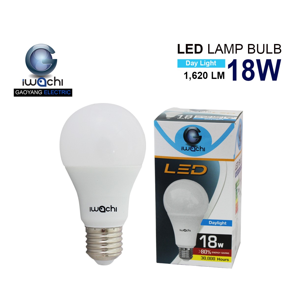หลอดปิงปอง (รุ่นใหม่) IWC-LED-BULB-18W-WH แสงขาว