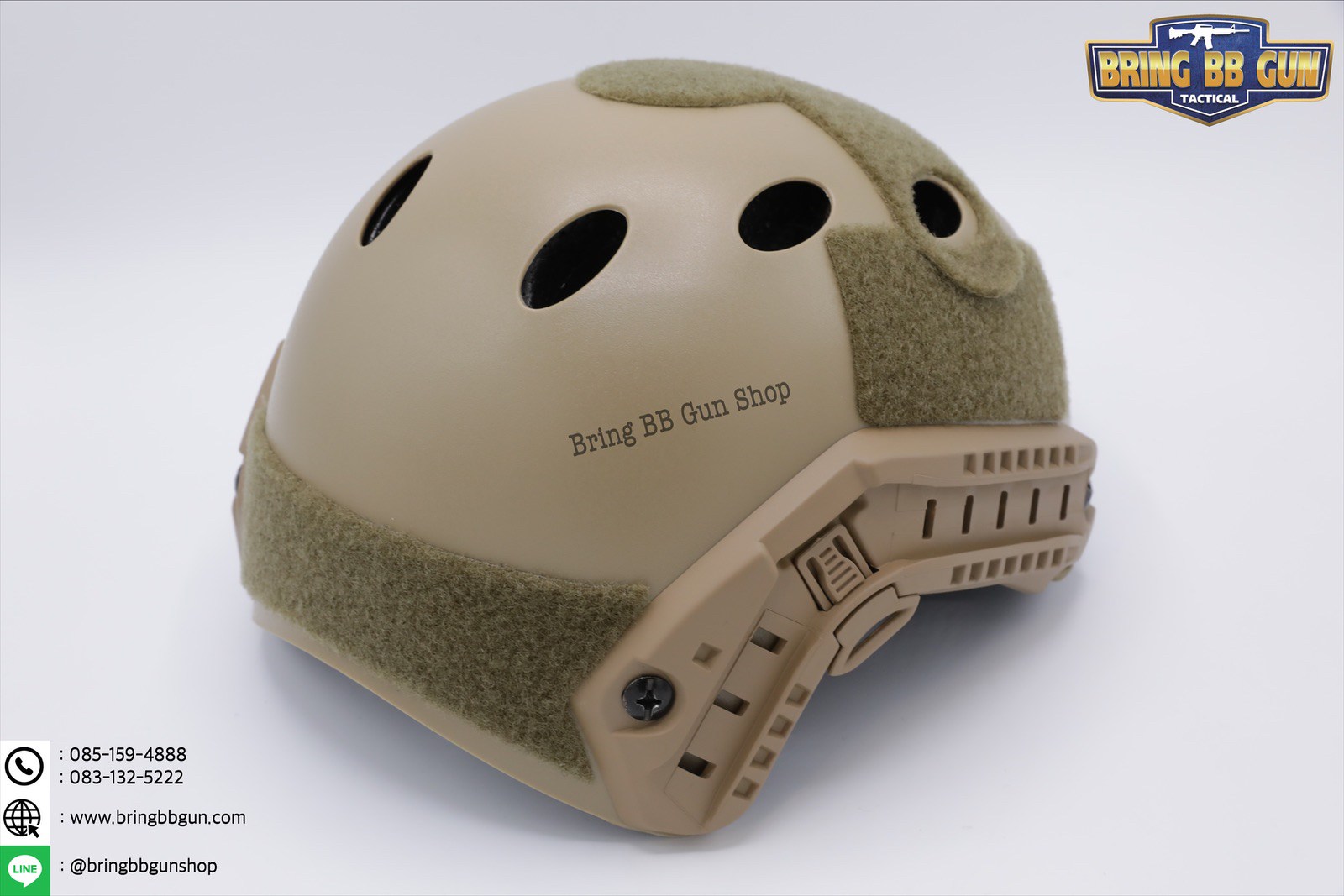 หมวก Fast (หมวกฟาส) (Fast Helmet PJ type) รุ่น Standard-pound holes