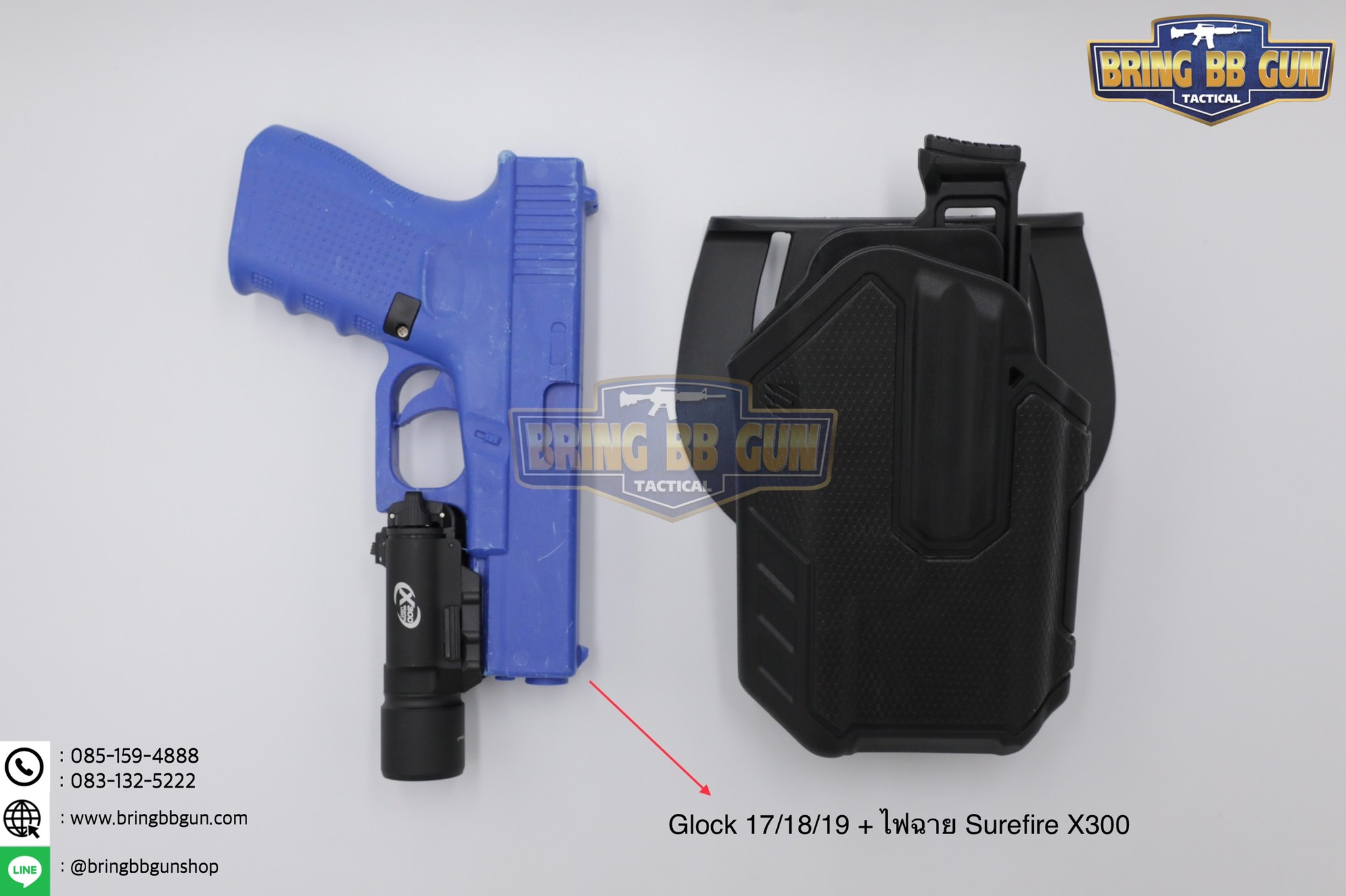 ซองปืนพกนอกปลดนิ้วโป้ง Black Hawk รุ่น Omnivore (Omnivore Multifit Holsters) (ซองปืน+ไฟฉาย)