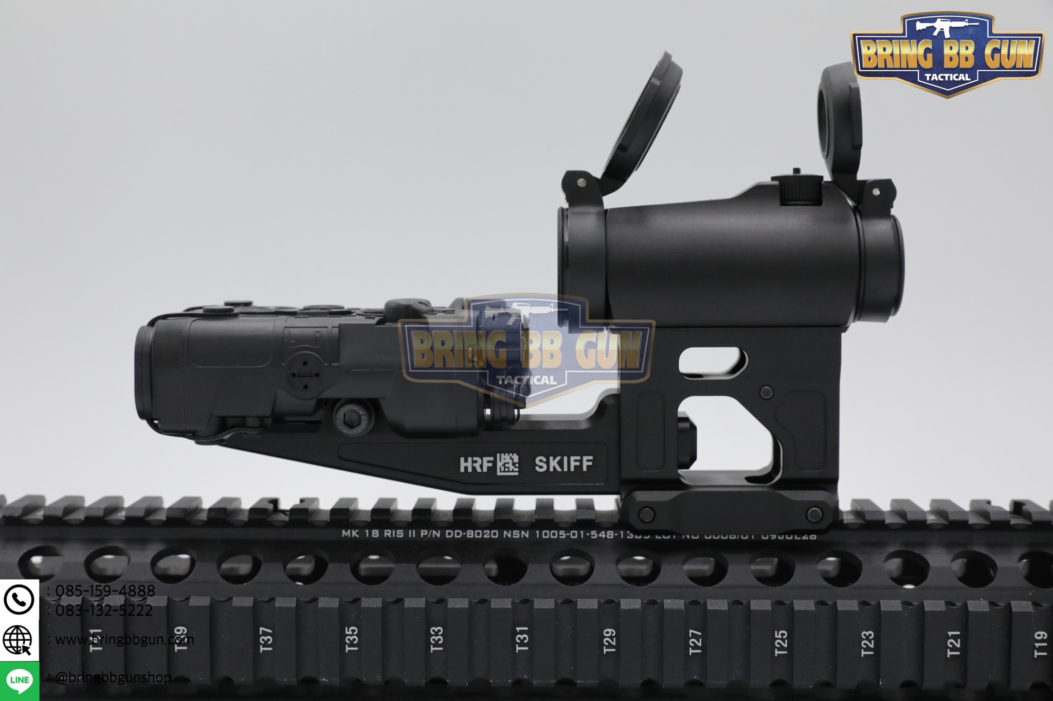 ชุดเซ็ต(Set) ดอท T2 + กล่องไฟฉาย+เลเซอร์แดง L3 NGAL + ขา Unity Fast + รางเสริม HRF Skiff