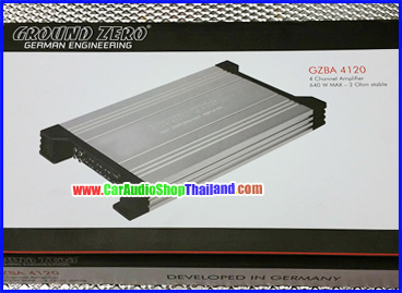 แอมป์ 4 CH คุณภาพสูง GROUND ZERO GZBA 4120 (เสียงดี)