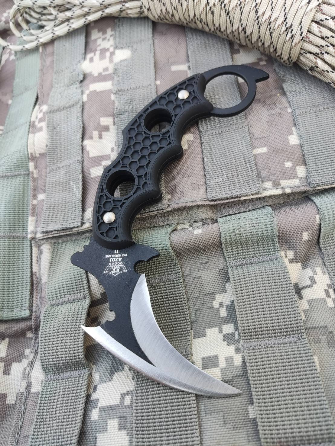 Bat hurricane karambit 2คม รุ่นมีด้าม