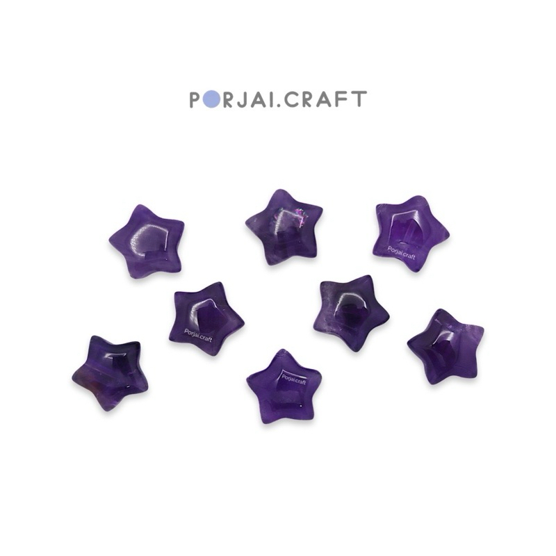 Amethyst Star Bead ลูกปัดดาวอเมทิสต์ 11mm