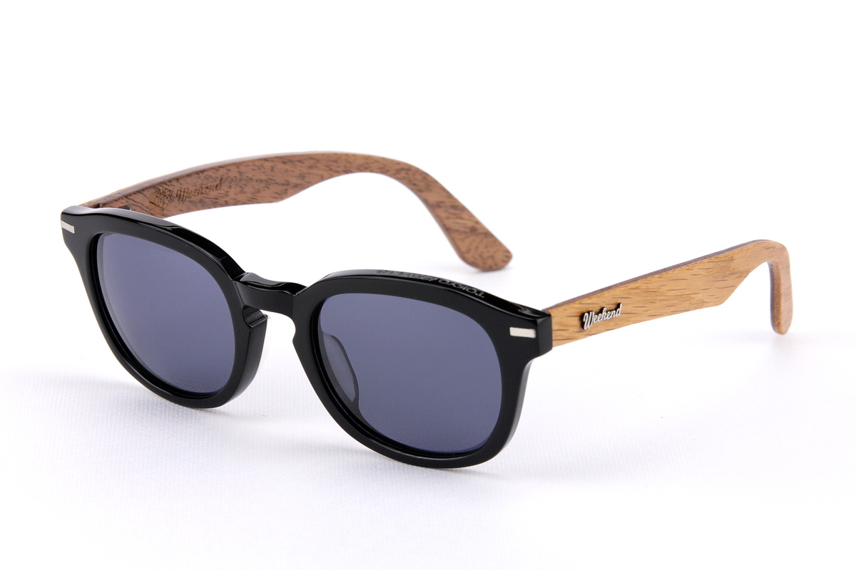 แว่นกันแดดขาไม้ Weekend Duet Collection Tokyo Black (Light)