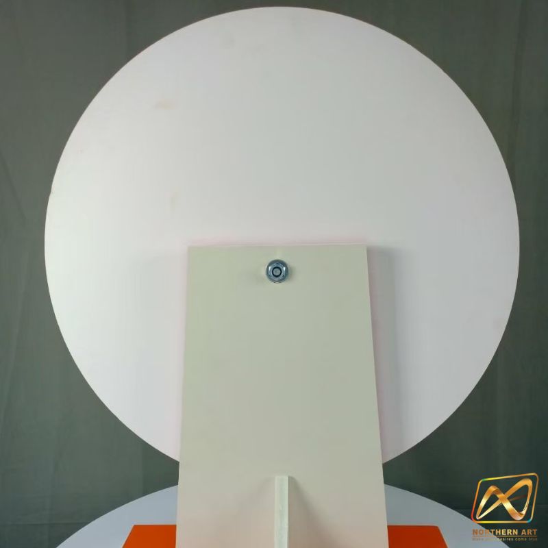 เกมส์วงล้อตั้งโต๊ะ ขนาดวงล้อ 50 ซม. สูง 61.5 ซม. วัสดุพลาสวูดสีขาว หนา 8-15 มม. ถอดประกอบได้