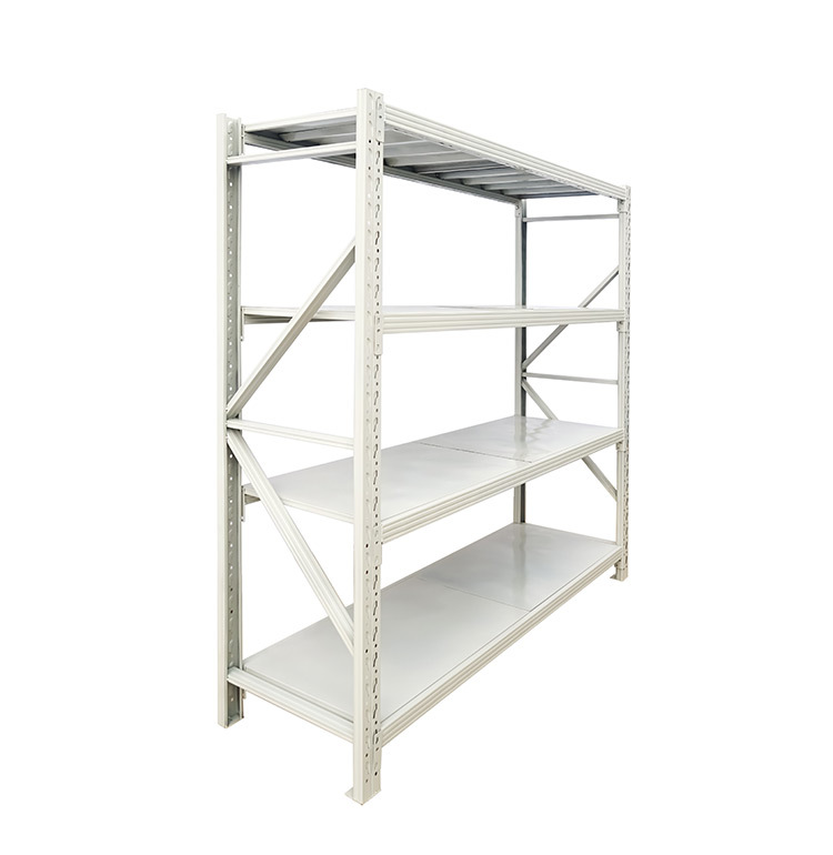 ชั้นเหล็กวางสินค้า Micro Rack 200x200x60cm. สีขาว(อมเทา)