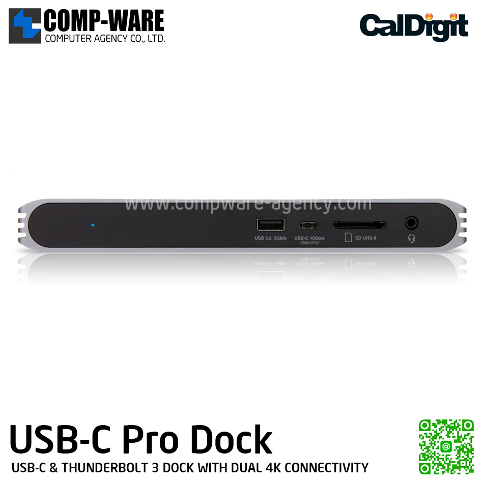 CalDigit USB-C Pro Dock - USB-C & THUNDERBOLT 3 DOCK WITH DUAL 4K CONNECTIVITY