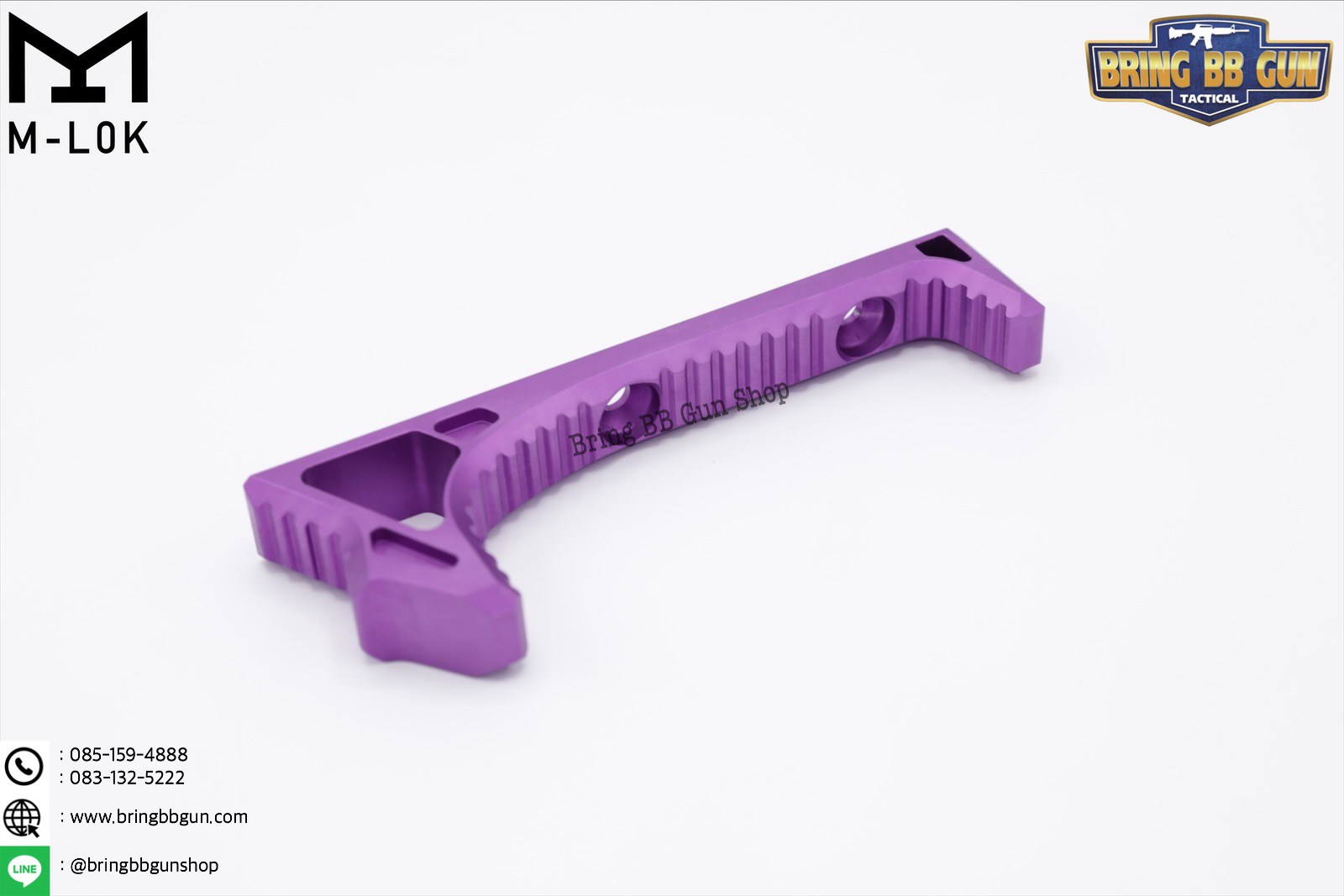 กริ๊ปมือหน้า ยี่ห้อ Castellan รุ่น Curve Foregrip CNC M-Lok (ใช้ได้กับชุดหน้าระบบราง M-Lock เท่านั้น)