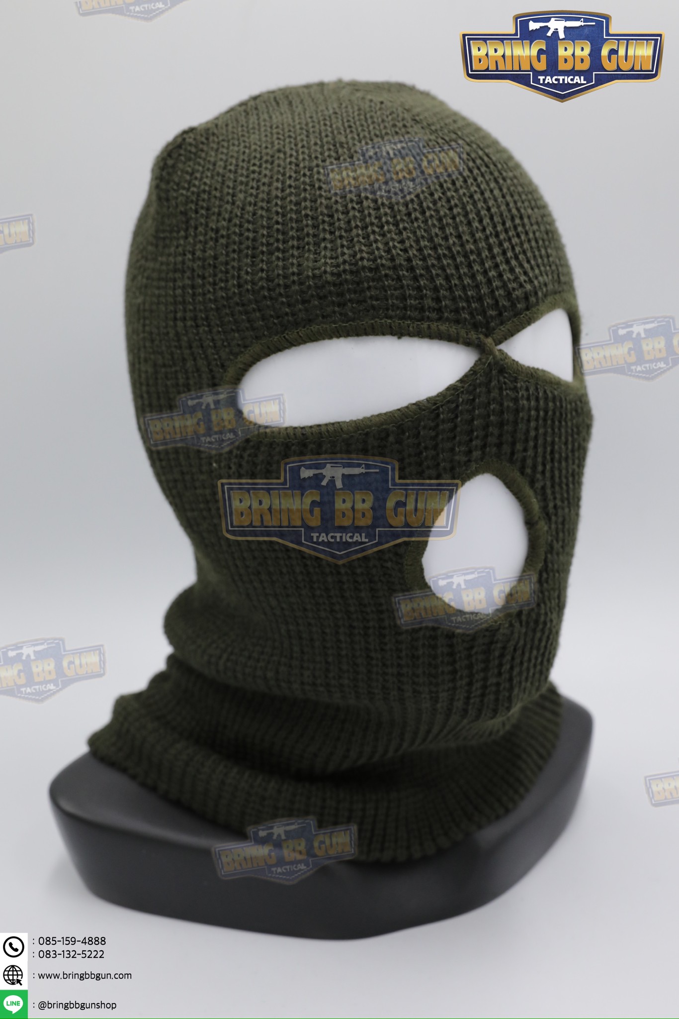 โม่งไหมพรม 3รู แบบผ้าหนา