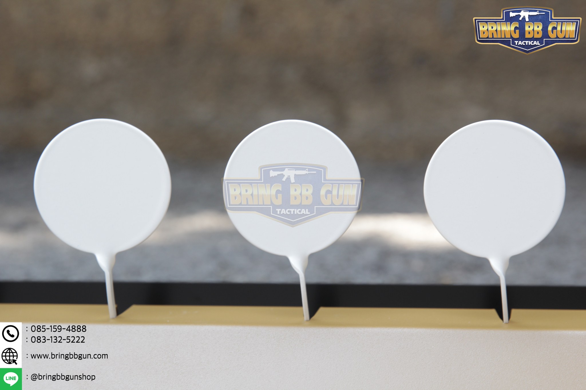 เป้าเพลตเหล็กสำหรับฝึกซ้อมยิงปืนบีบีกัน รุ่น ตั้งพื้นแถวเรียง (The Plate Rack)