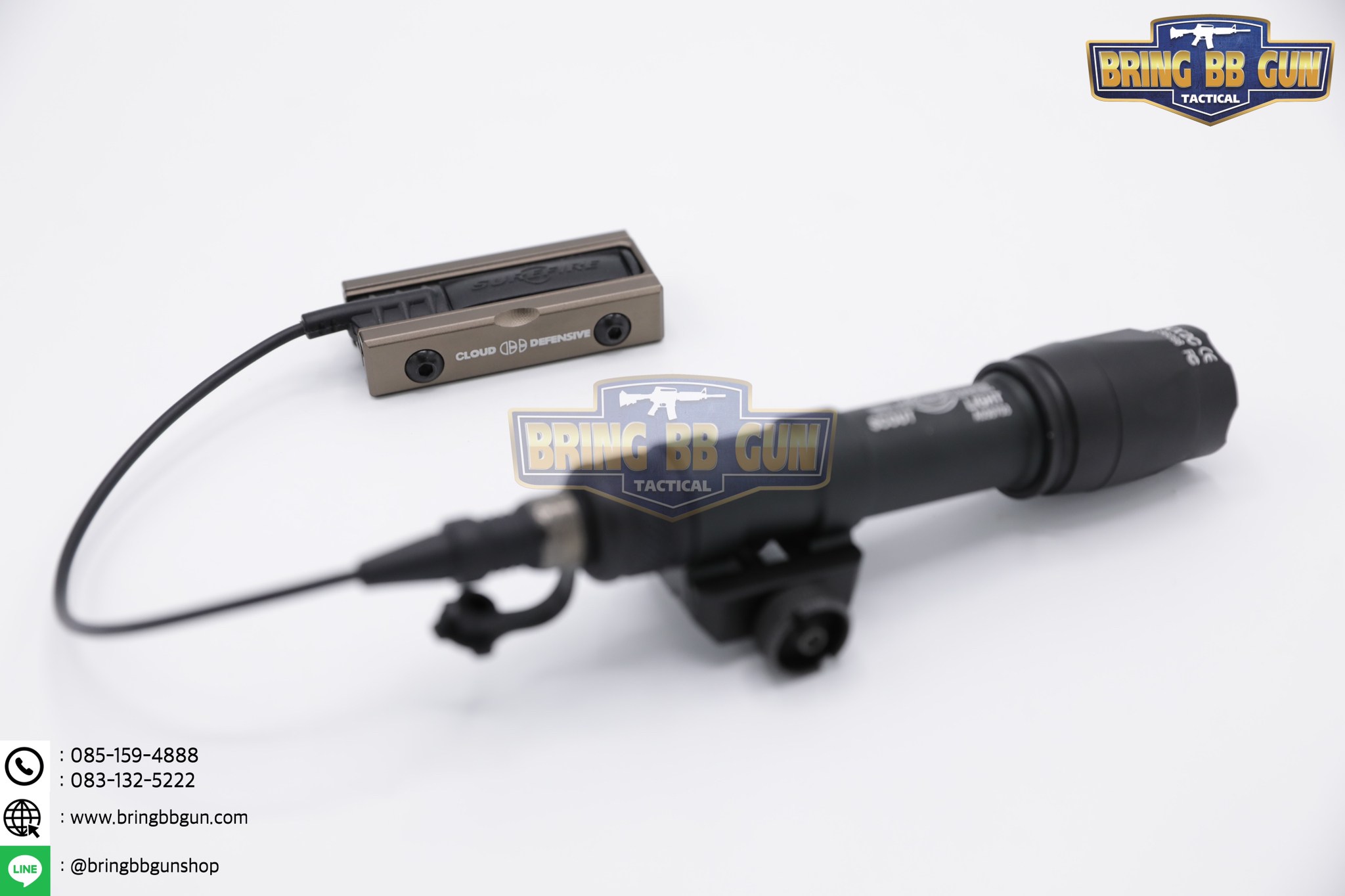 LCS ยี่ห้อ Cloud Defensive (ตัวจับสวิตช์หางหนูของไฟฉาย) รุ่น ระบบราง Picatinny (รางรถไฟ,ราง20mm.) (Light Control System) (ใช้ได้กับชุดหน้าระบบราง Picatinny เท่านั้น)