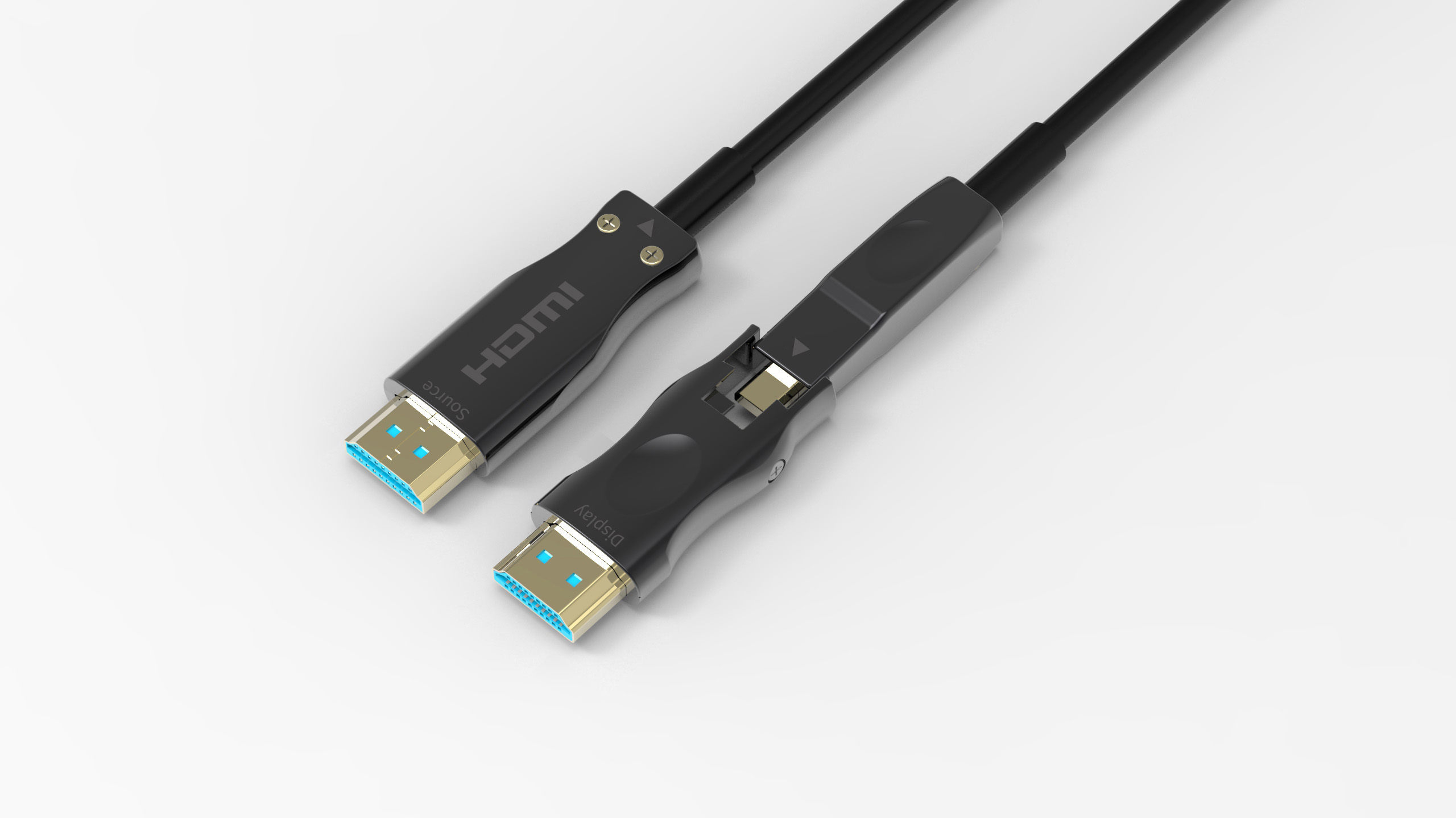 Micro HDMI to HDMI Detachable HDMI AOC ระยะ 10 เมตร