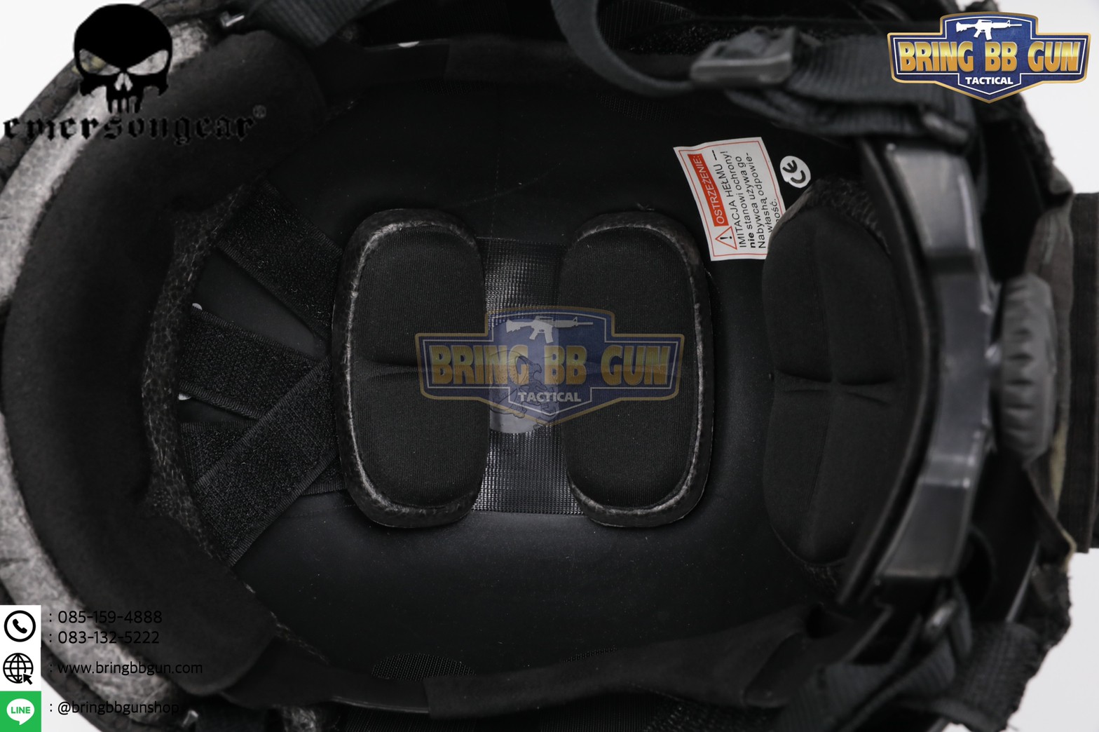 หมวก Fast ยี่ห้อ Emerson + ผ้าคลุมหมวก รุ่น ปรับท้ายทอยได้ (Fast Helmet MH type)