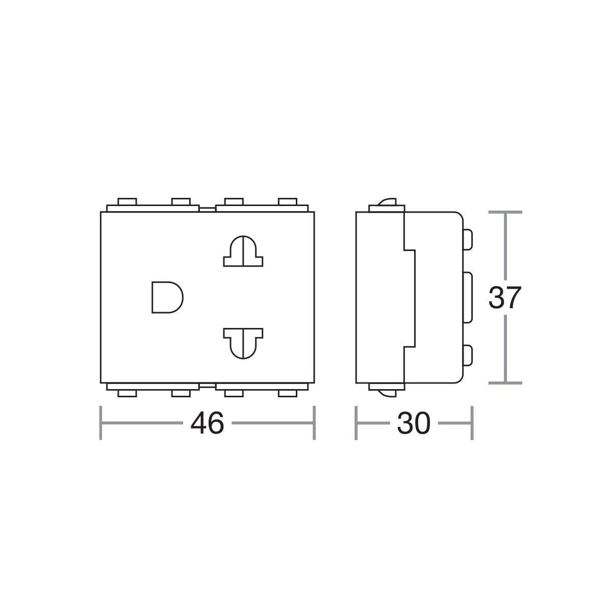 IWC I7S H 01.5 WH เค้ารับกราวด์เดี่ยว 1.5 ช่อง