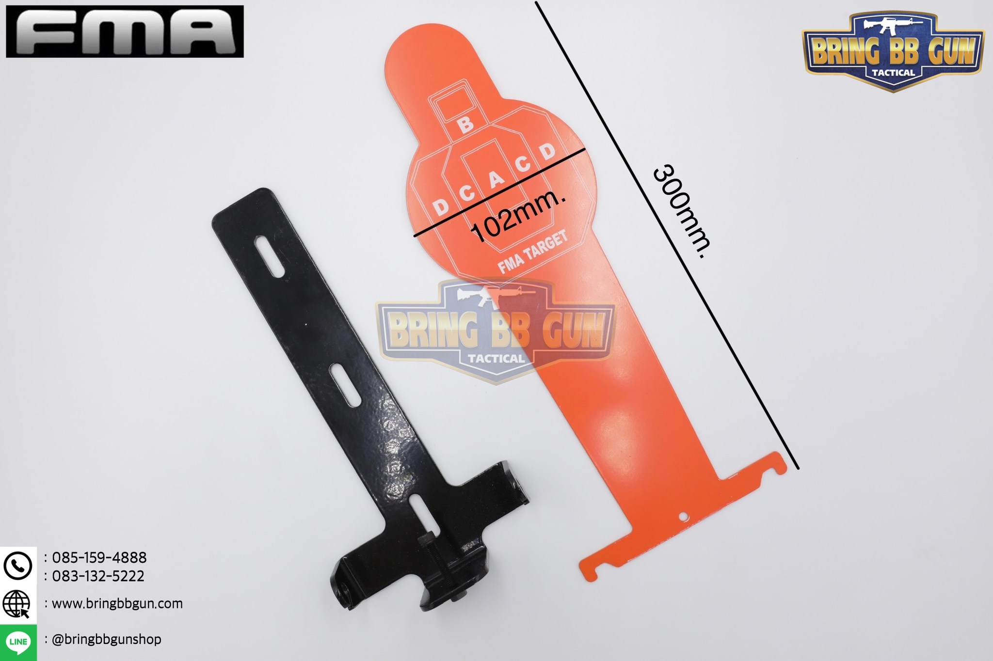 เป้าเพลตเหล็กล้มได้สำหรับฝึกซ้อมยิงปืนบีบีกัน ยี่ห้อ FMA รุ่น A (เป้าซ้อมยิงรูปคน) (เป้าล้ม)