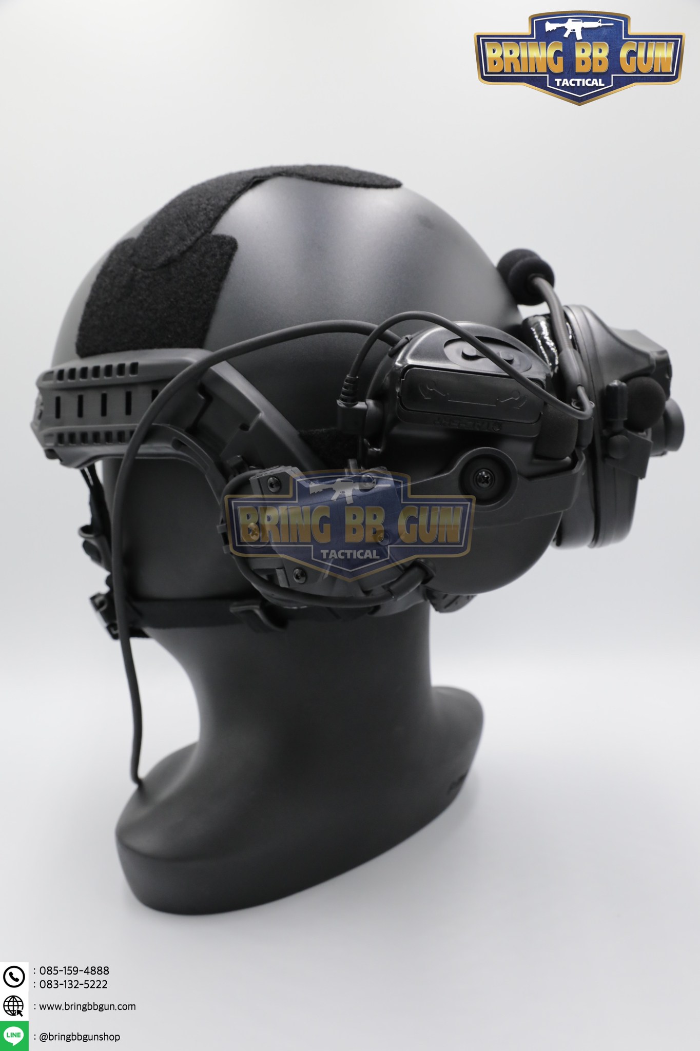 หูฟังสื่อสารตัดเสียงได้ ทรง Comtac III ยี่ห้อ Tac-Sky รุ่น หูฟังตัดเสียงพร้อมขาติดหมวกฟาส