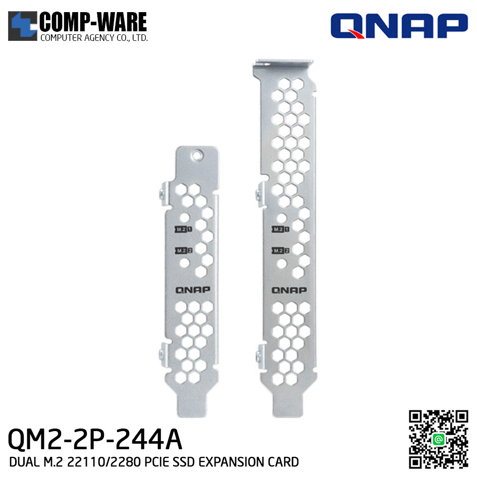 QNAP QM2-2P-244A QM2 Expansion Card (Add M.2 SSD Slots) PCI-Express